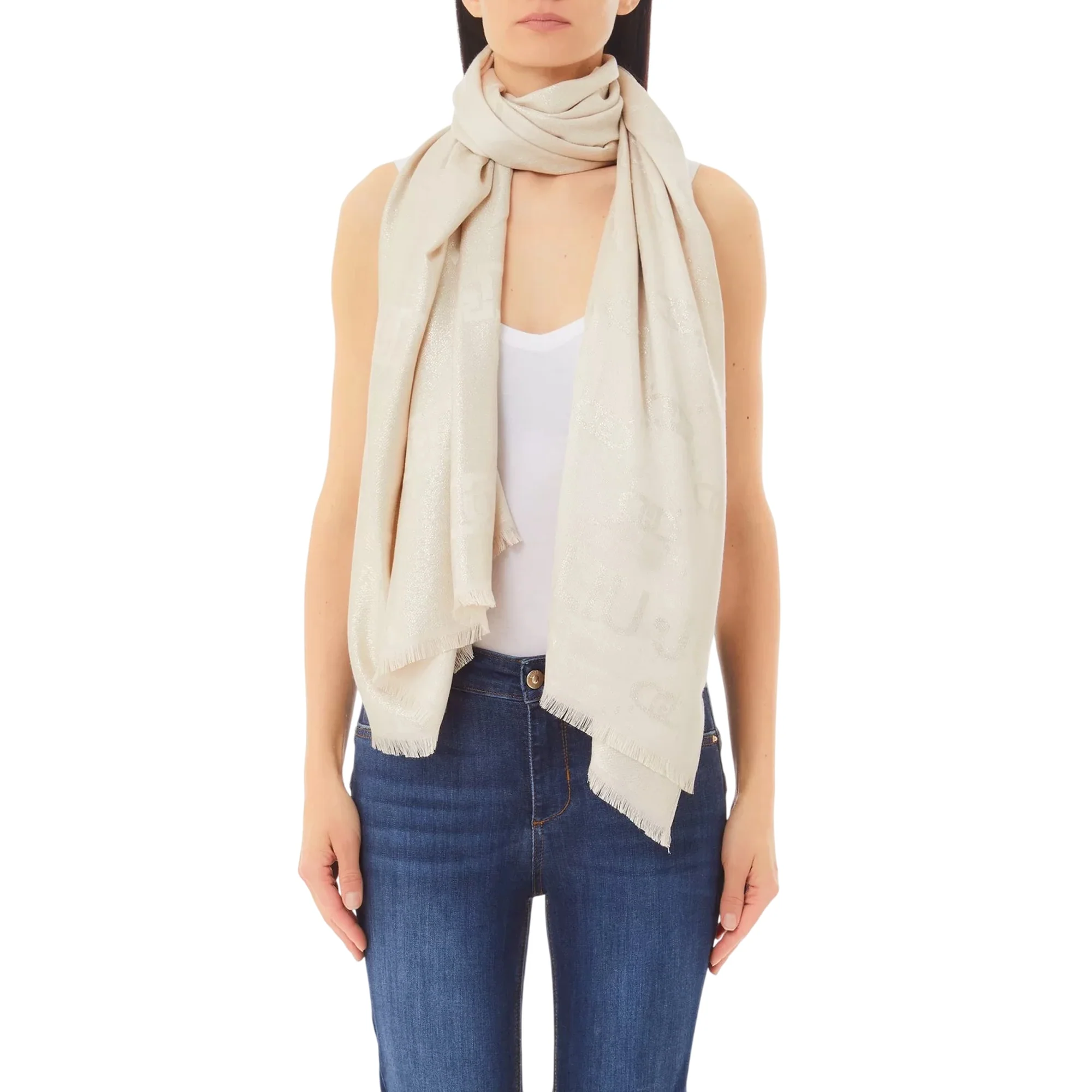 Foulard Donna in tinta unita con logo all over