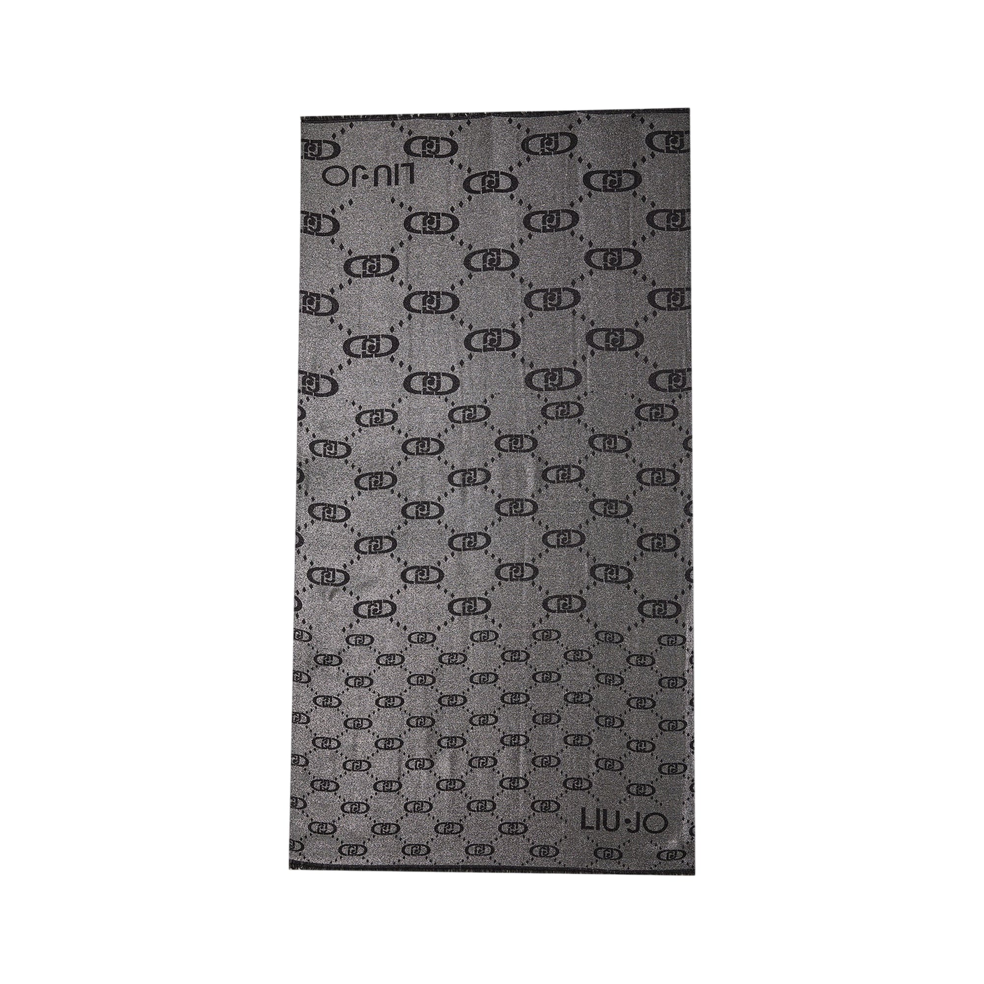 Foulard Donna grigio con logo all over - Image 2