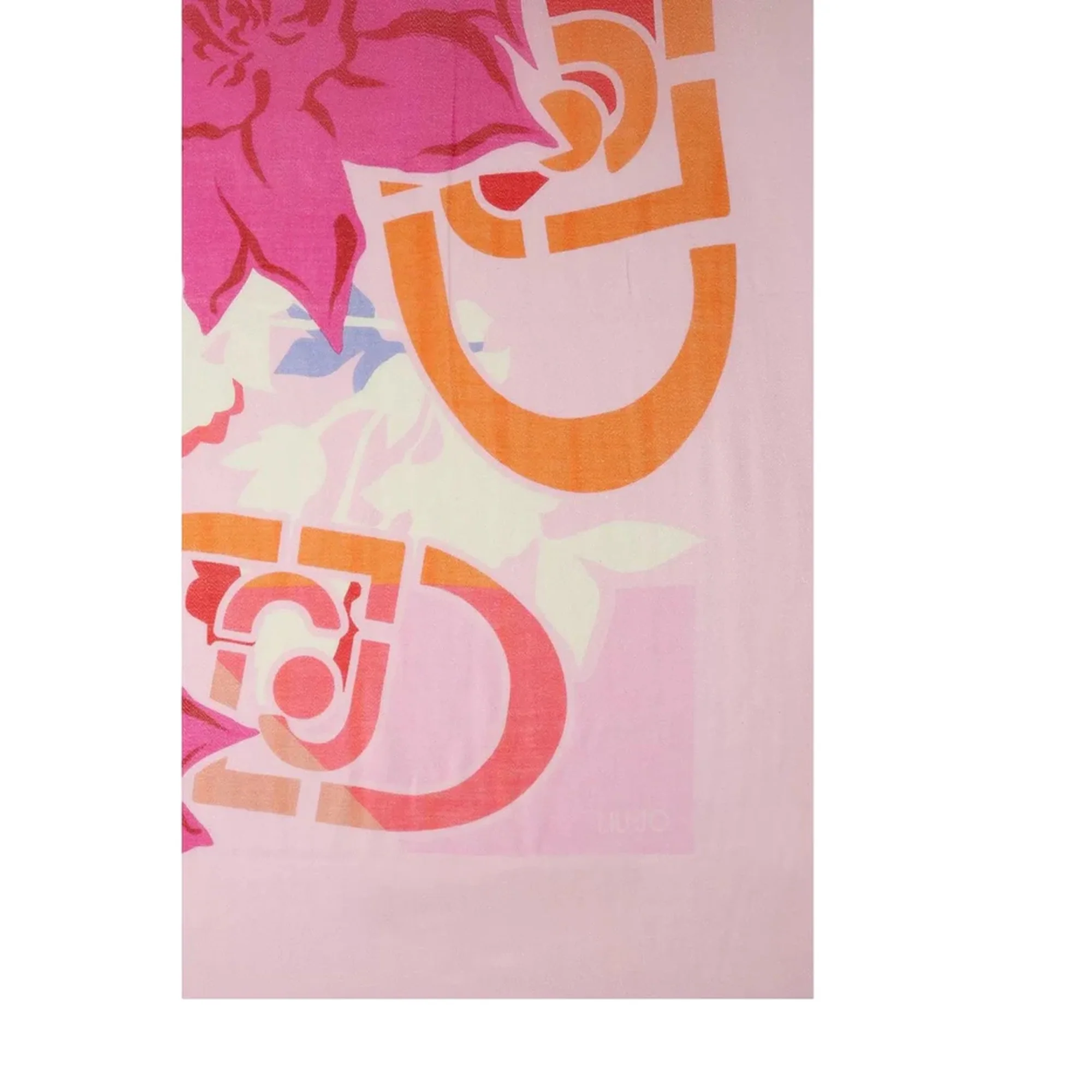 Foulard Donna Stampa Floreale Rosa - Image 4