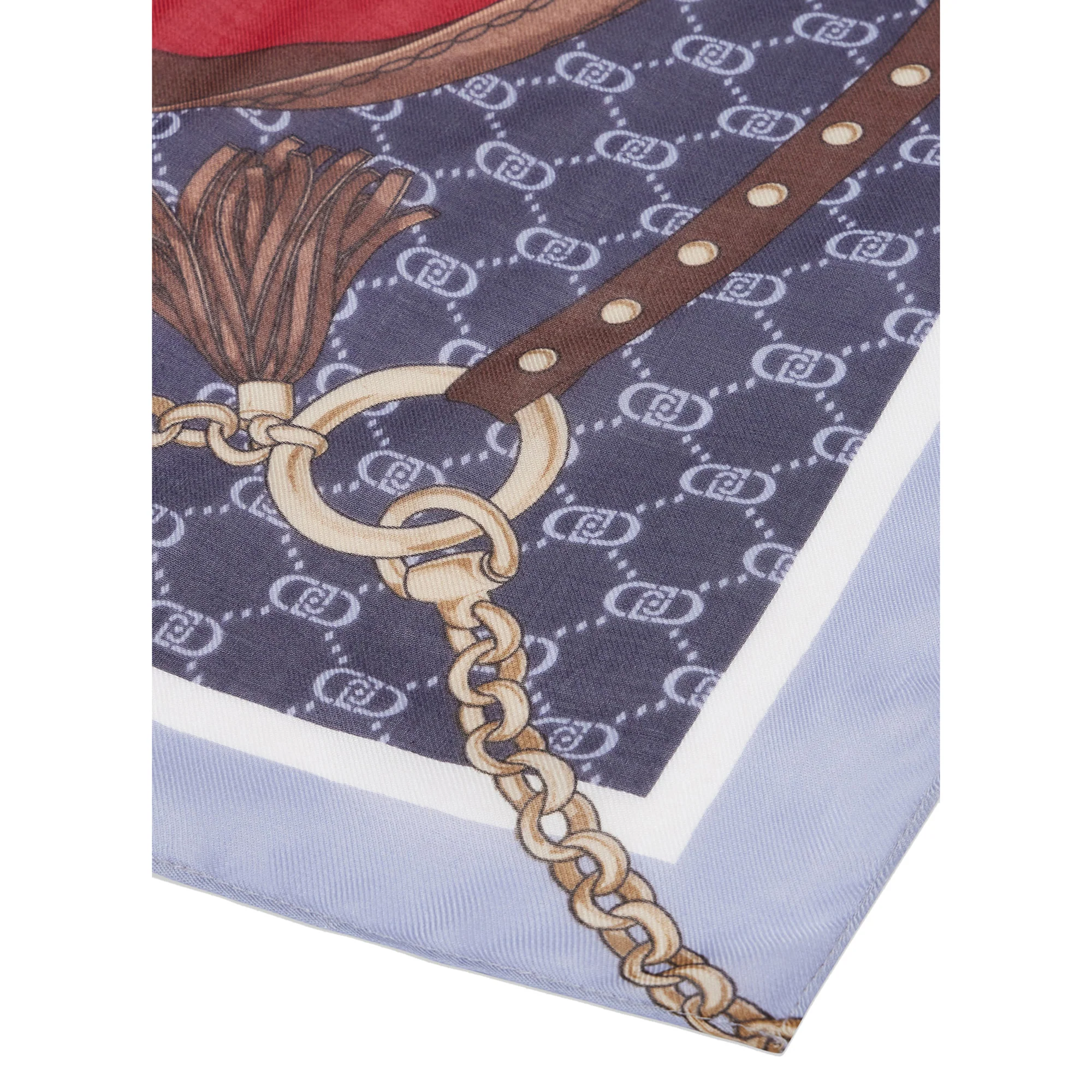 Foulard Donna in modal con stampa grafica blu - Image 3