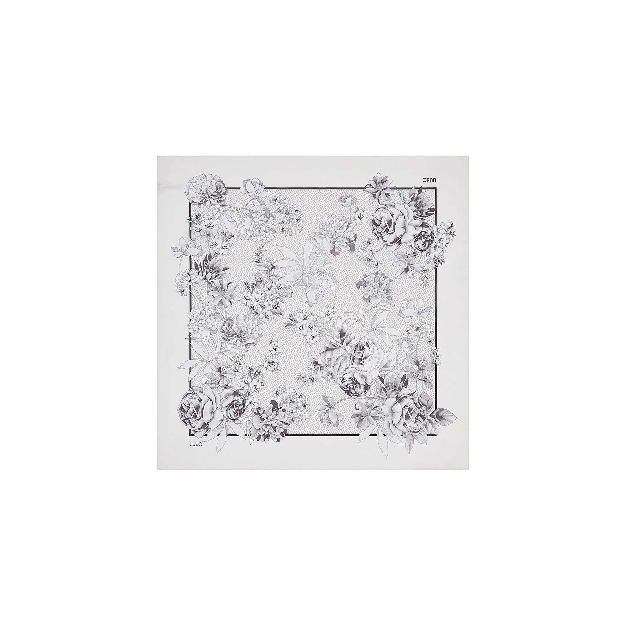 Foulard Donna con stampa floreale nera - Image 2