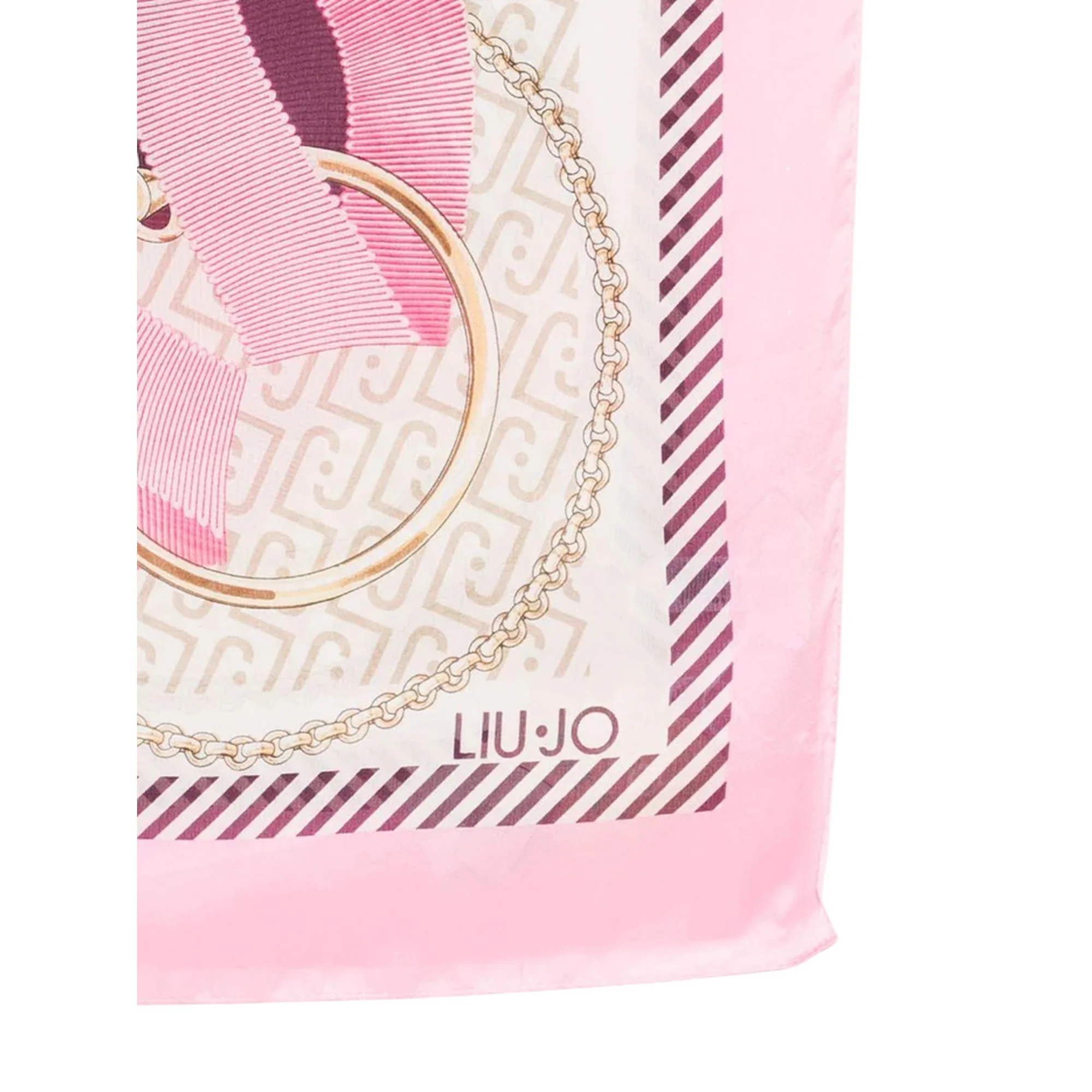 Foulard con stampe sulle tonalità del rosa - Image 3