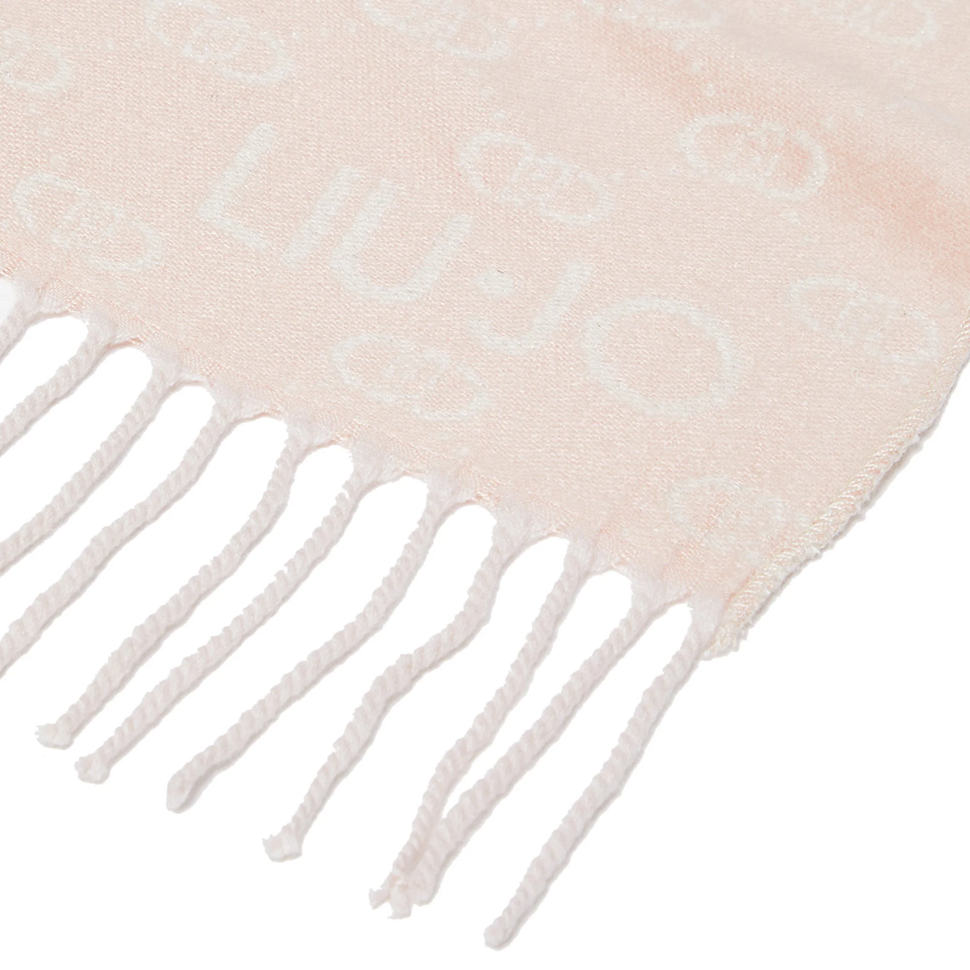 Stola Donna con logo lurex jacquard rosa - Image 2