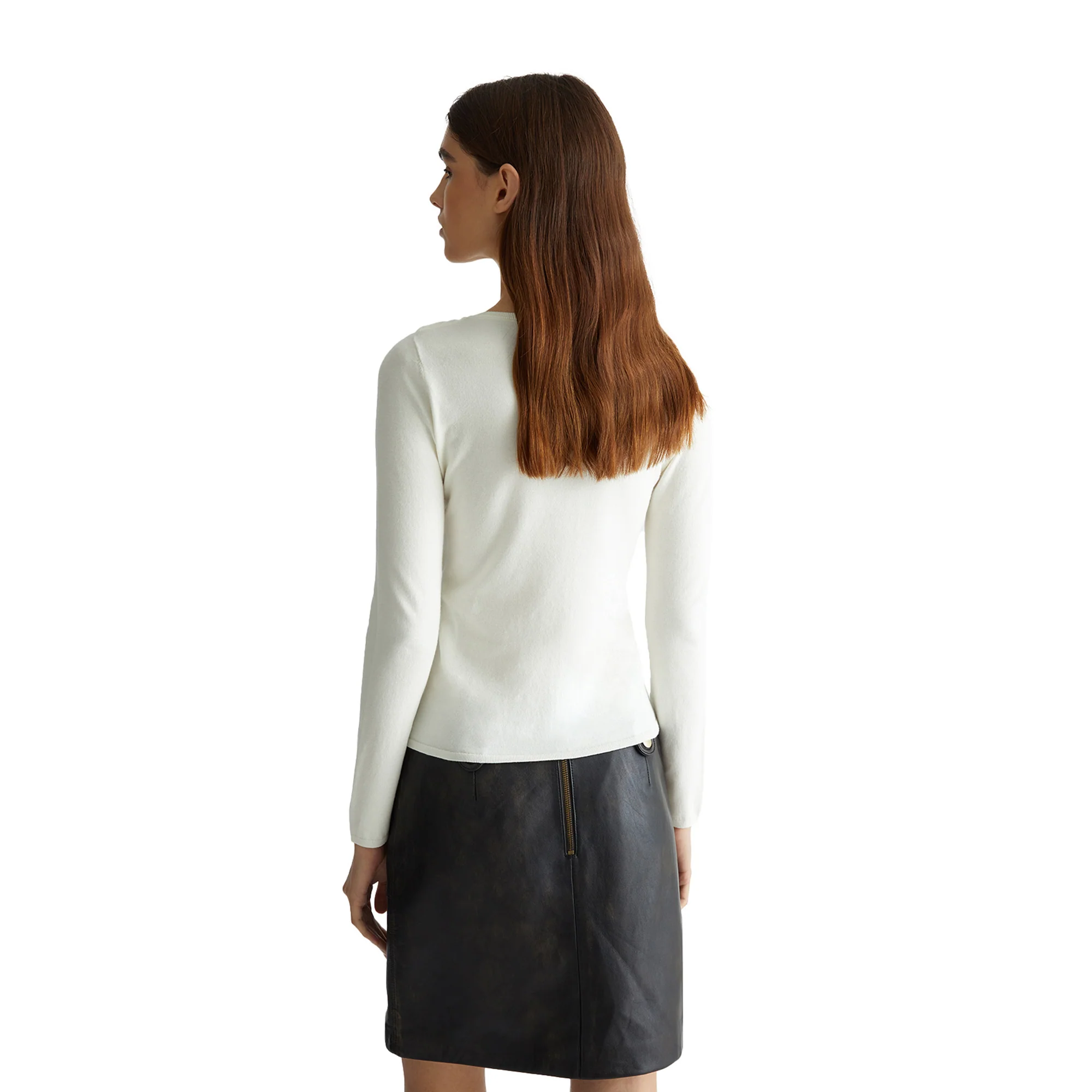 Maglia bianca con cut-out - Image 3