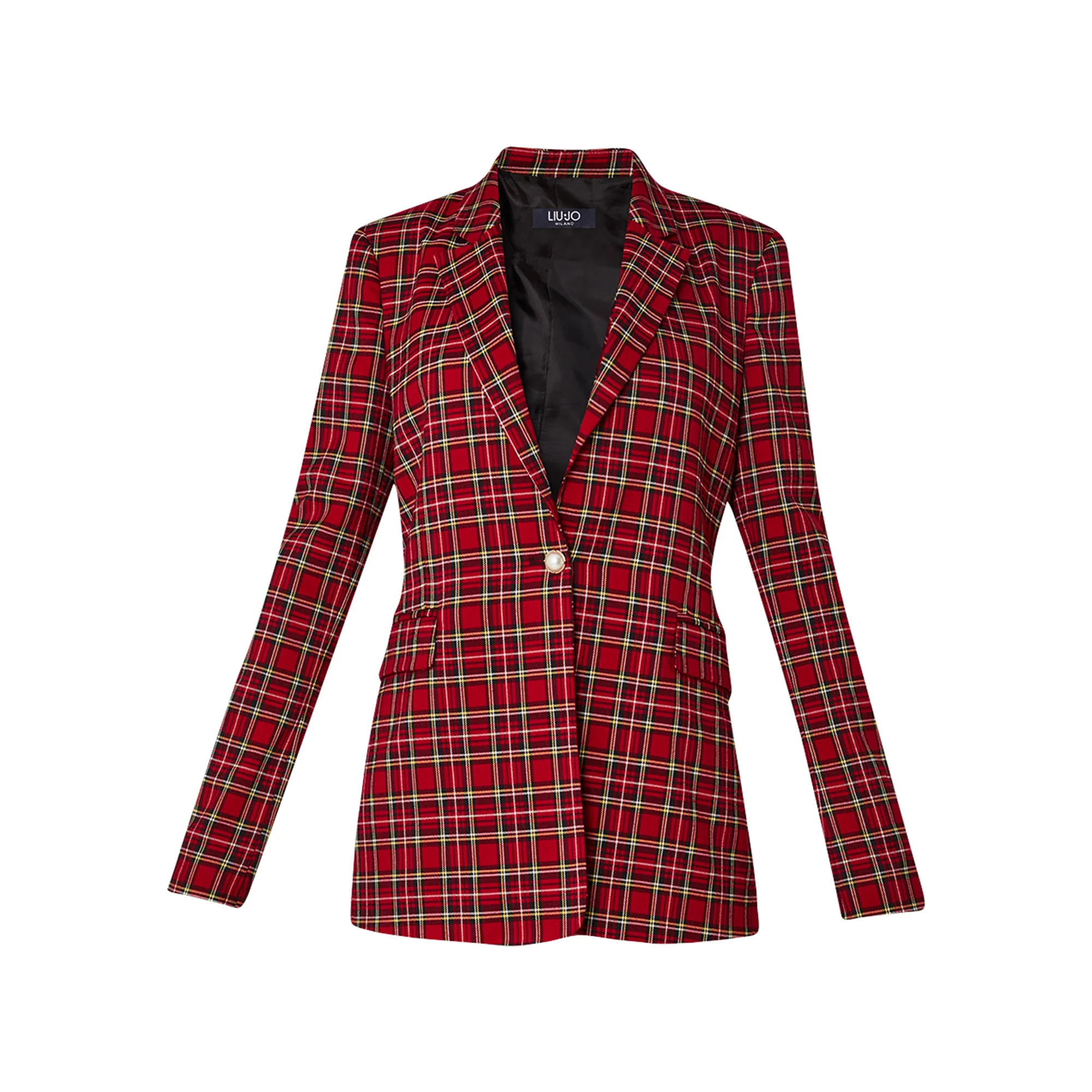 Blazer in tartan rosso