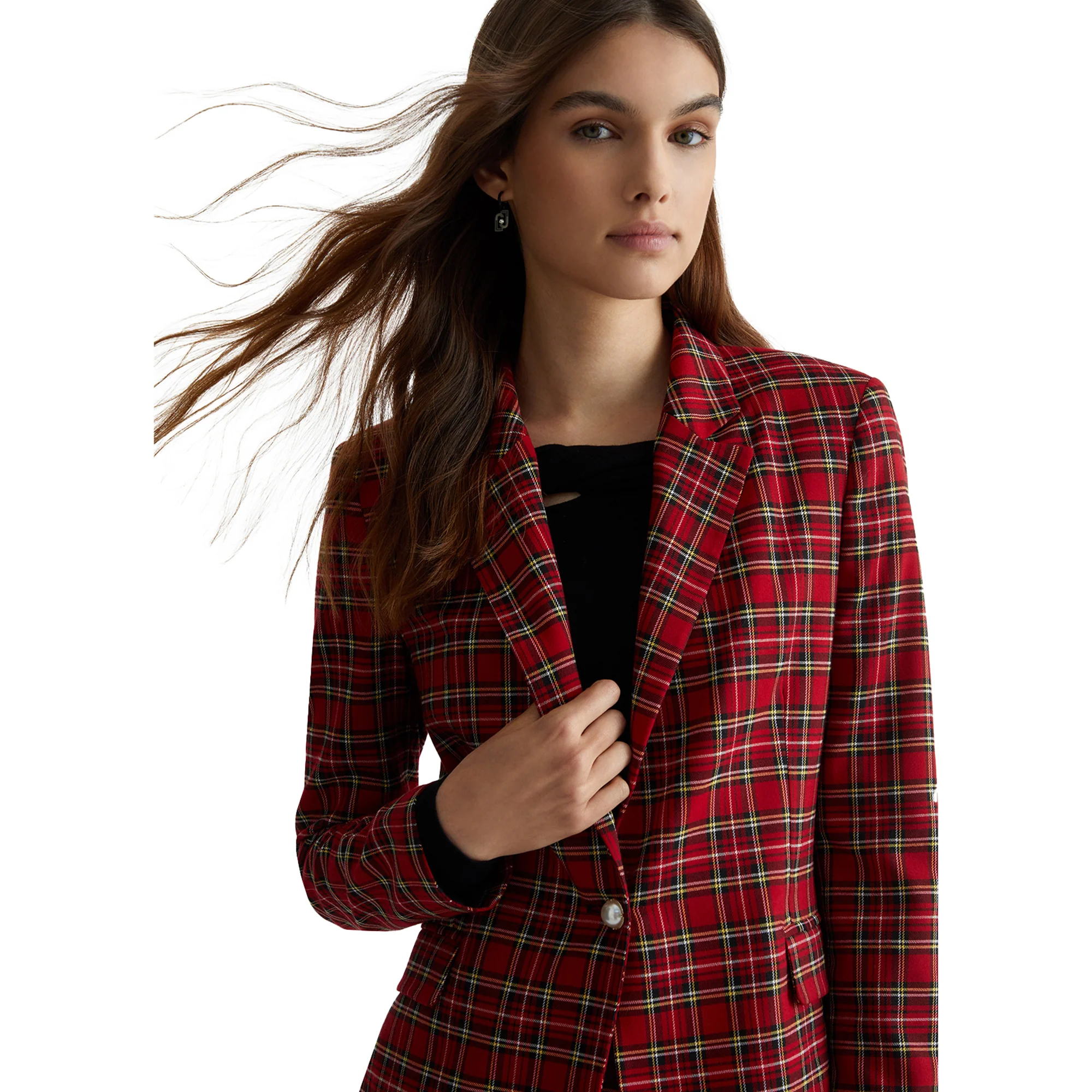 Blazer in tartan rosso - Image 4