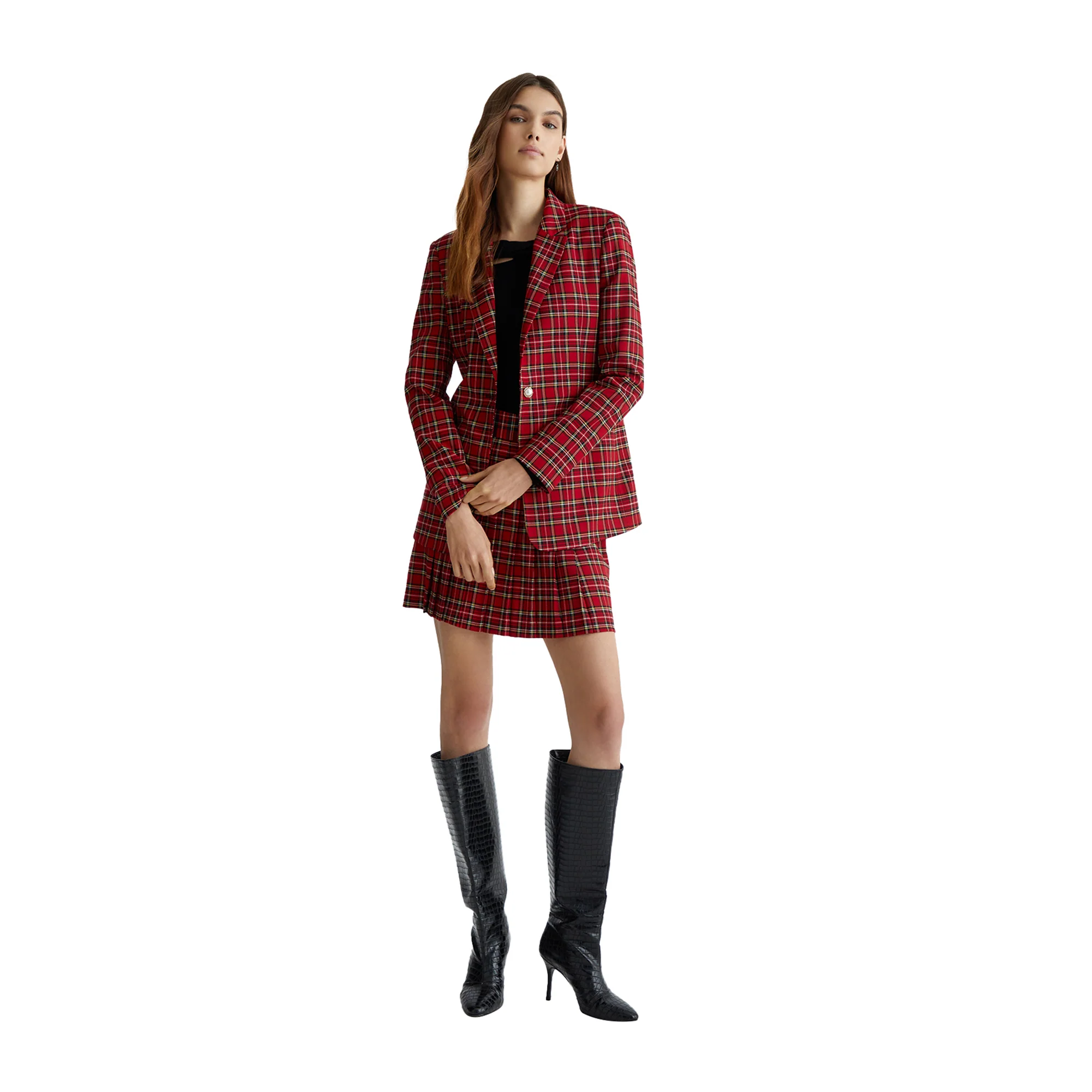 Blazer in tartan rosso - Image 5