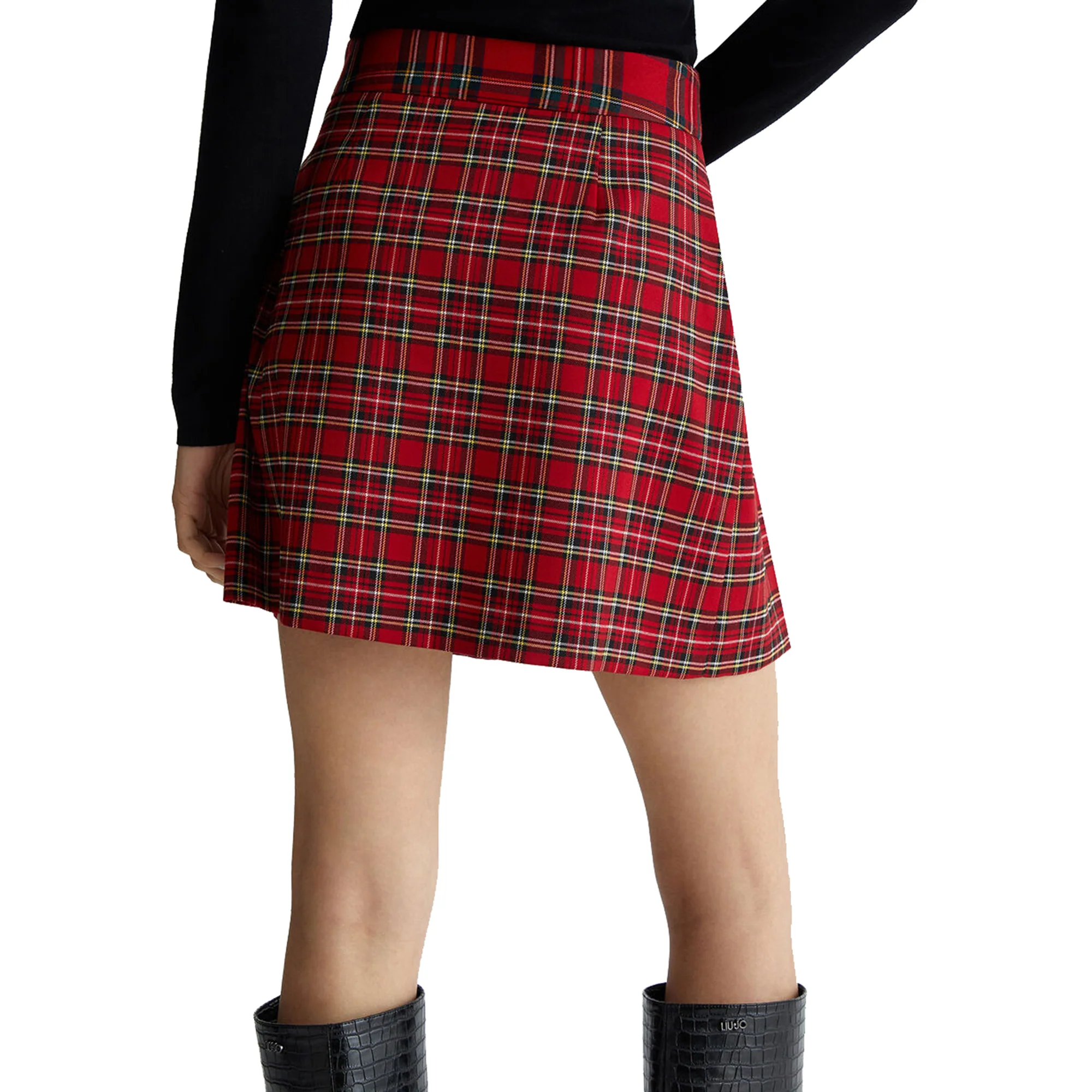 Minigonna Donna a pieghe in tartan Rosso - Image 6
