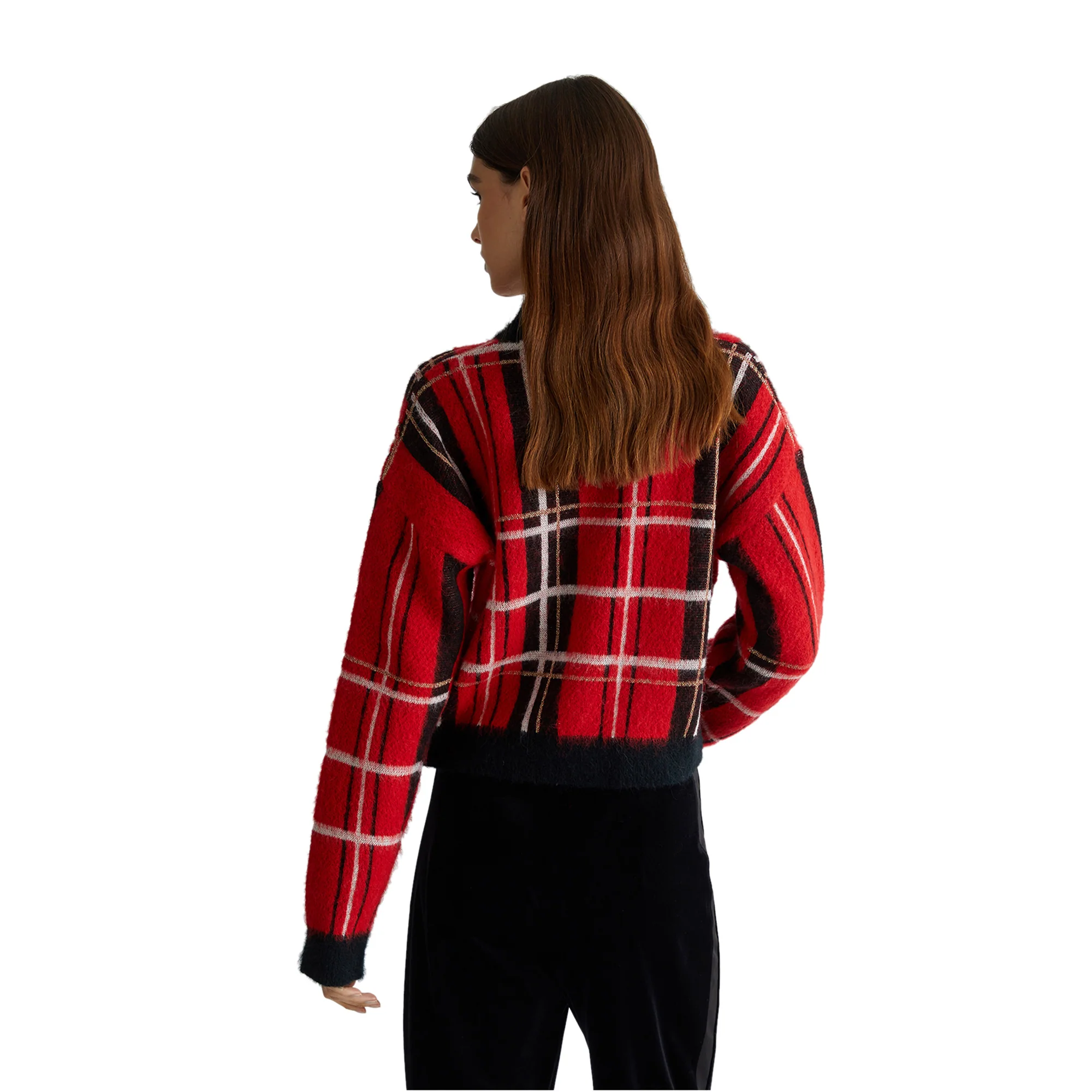 Pullover in tartan rosso - Image 3
