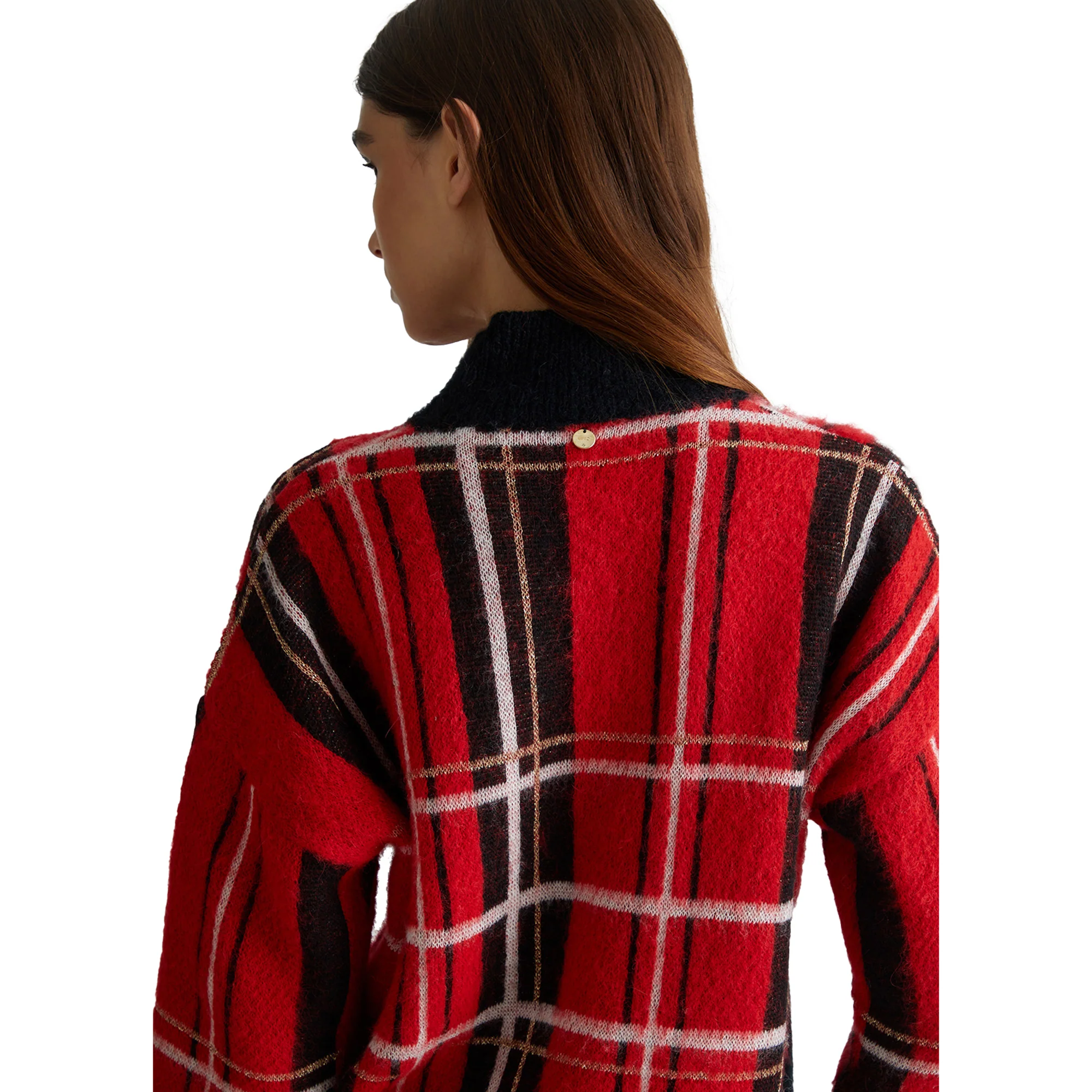 Pullover in tartan rosso - Image 5