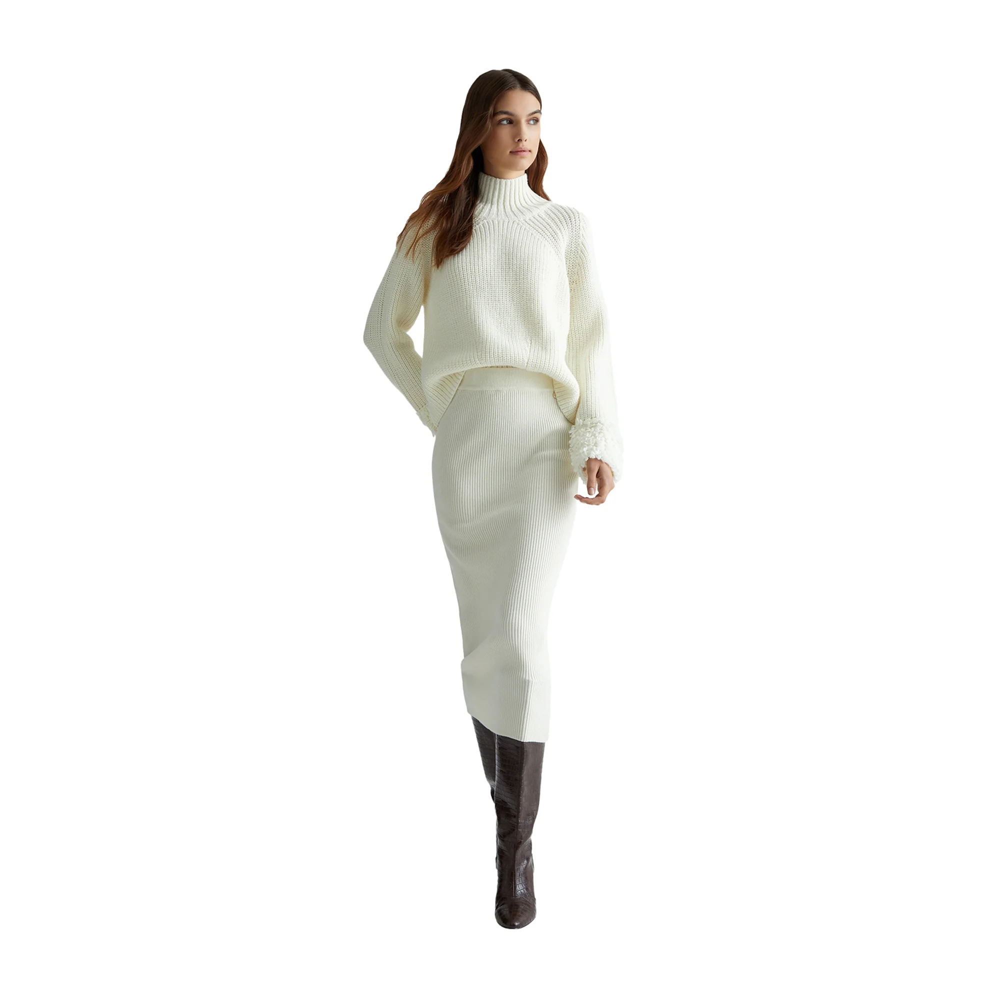 Maglia bianca in misto lana - Image 6