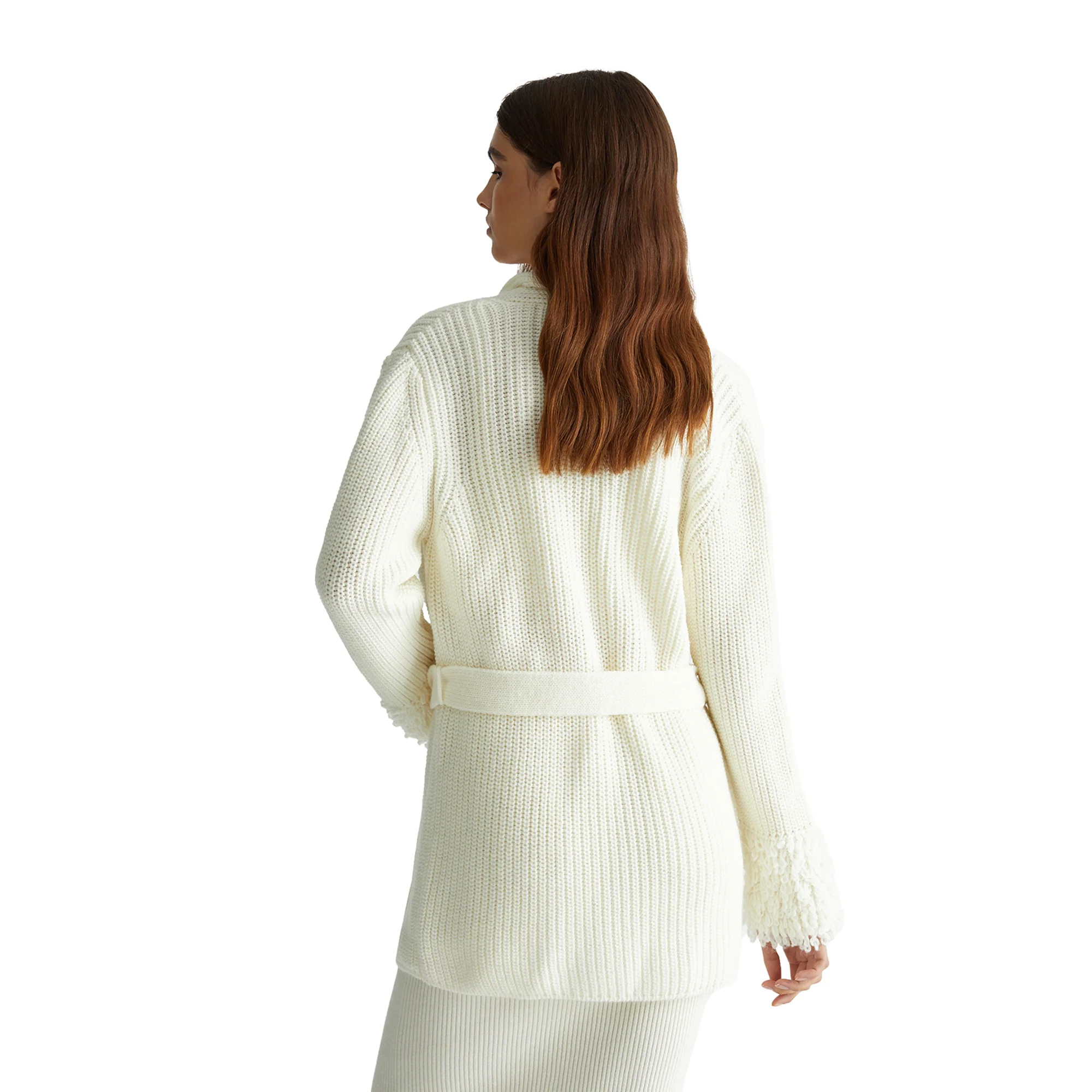 Cardigan bianco in lana - Image 3