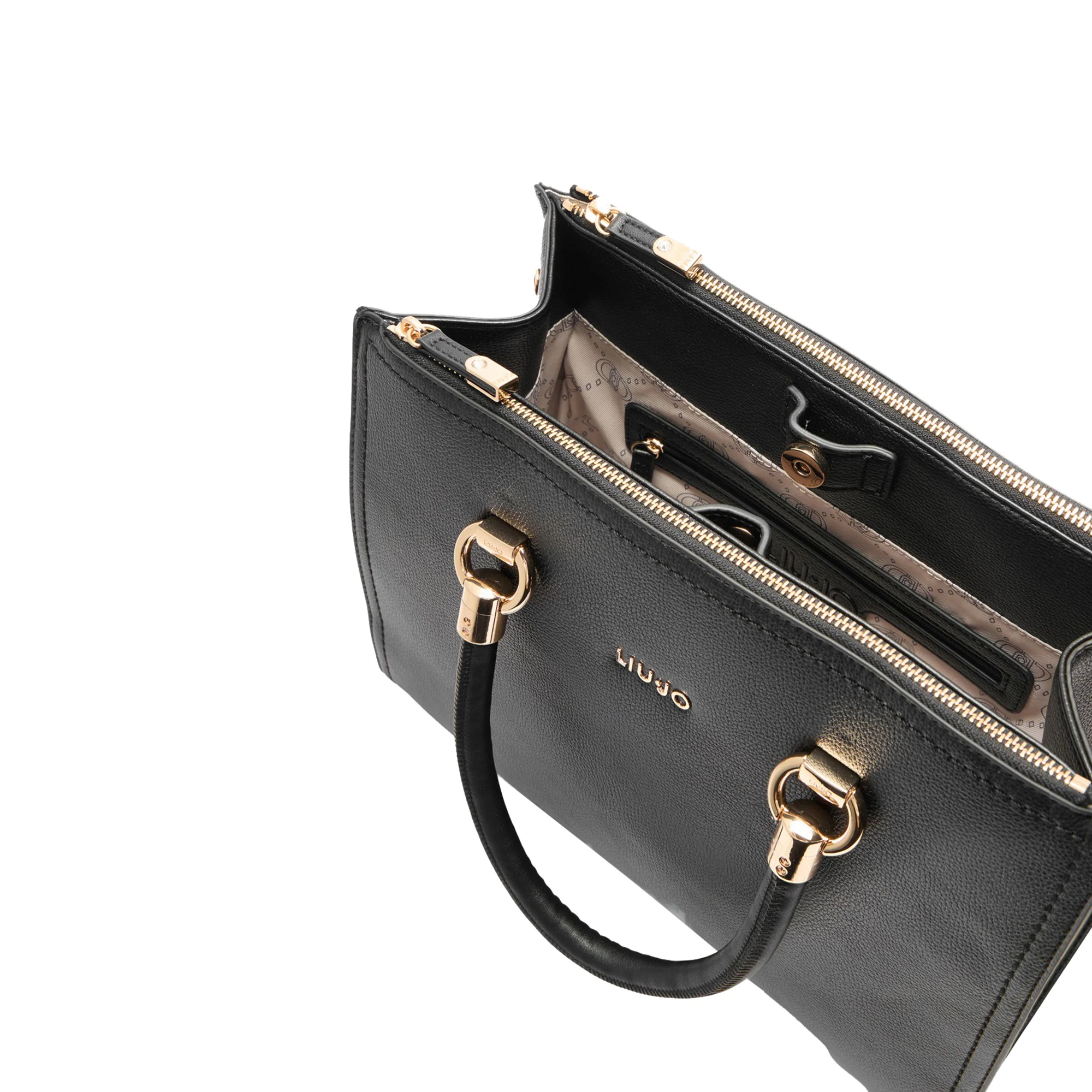 Borsa a mano Donna in tinta unita nera - Image 3