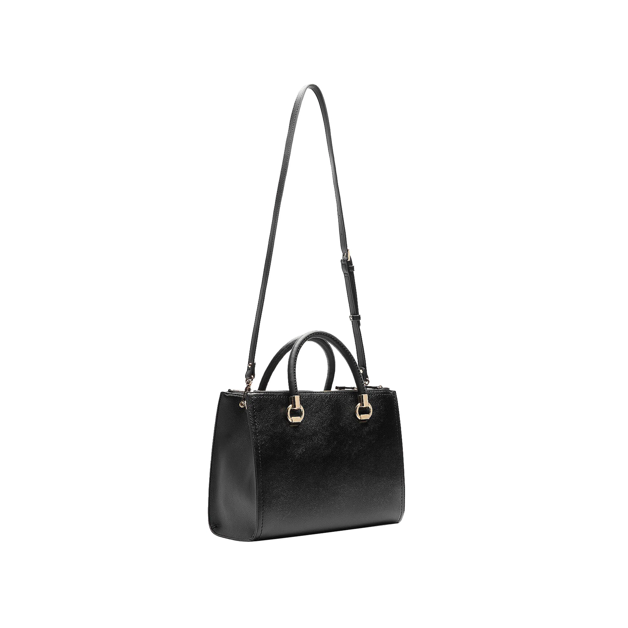 Borsa a mano Donna in tinta unita nera - Image 4