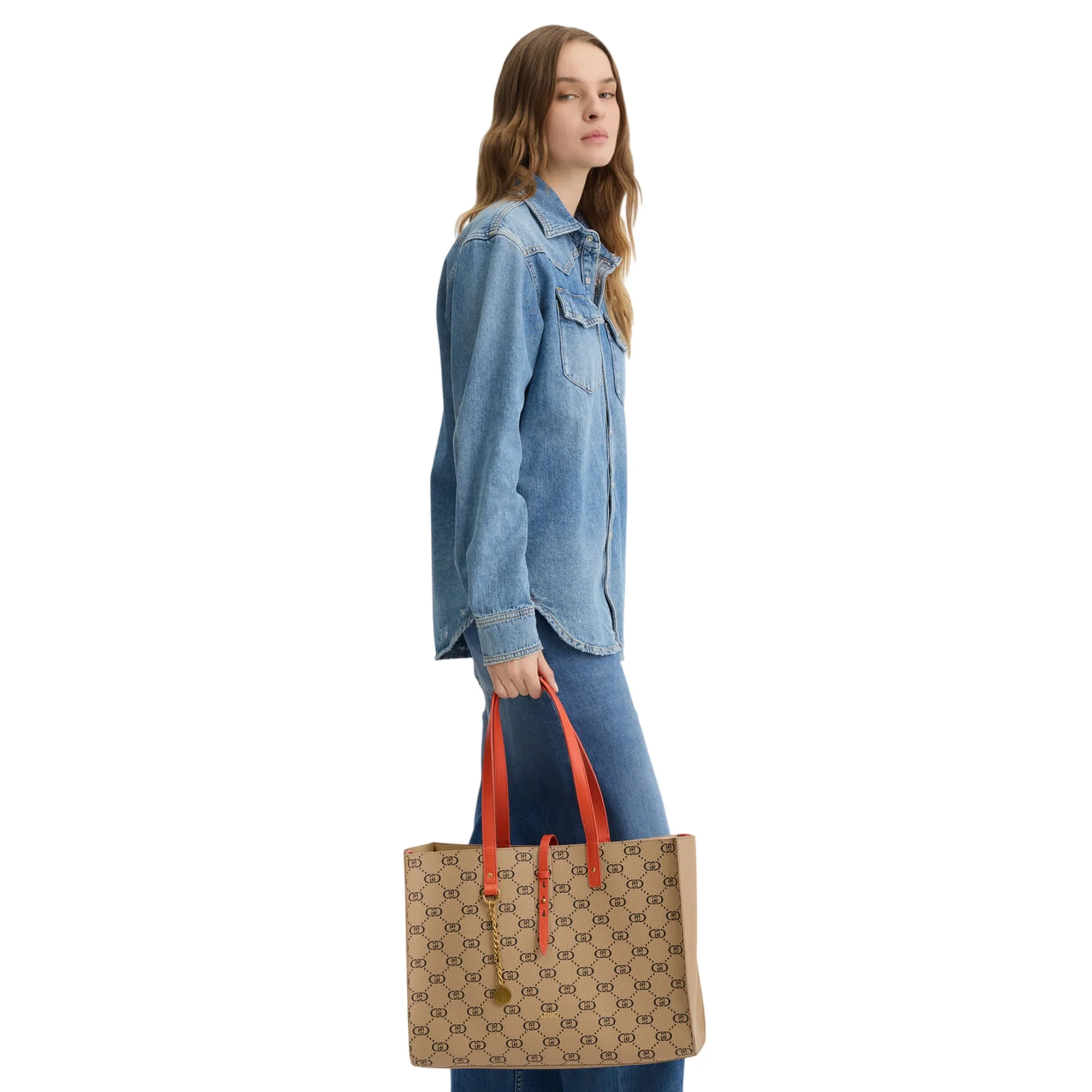 Tote bag grande da donna con logo monogram - Image 3