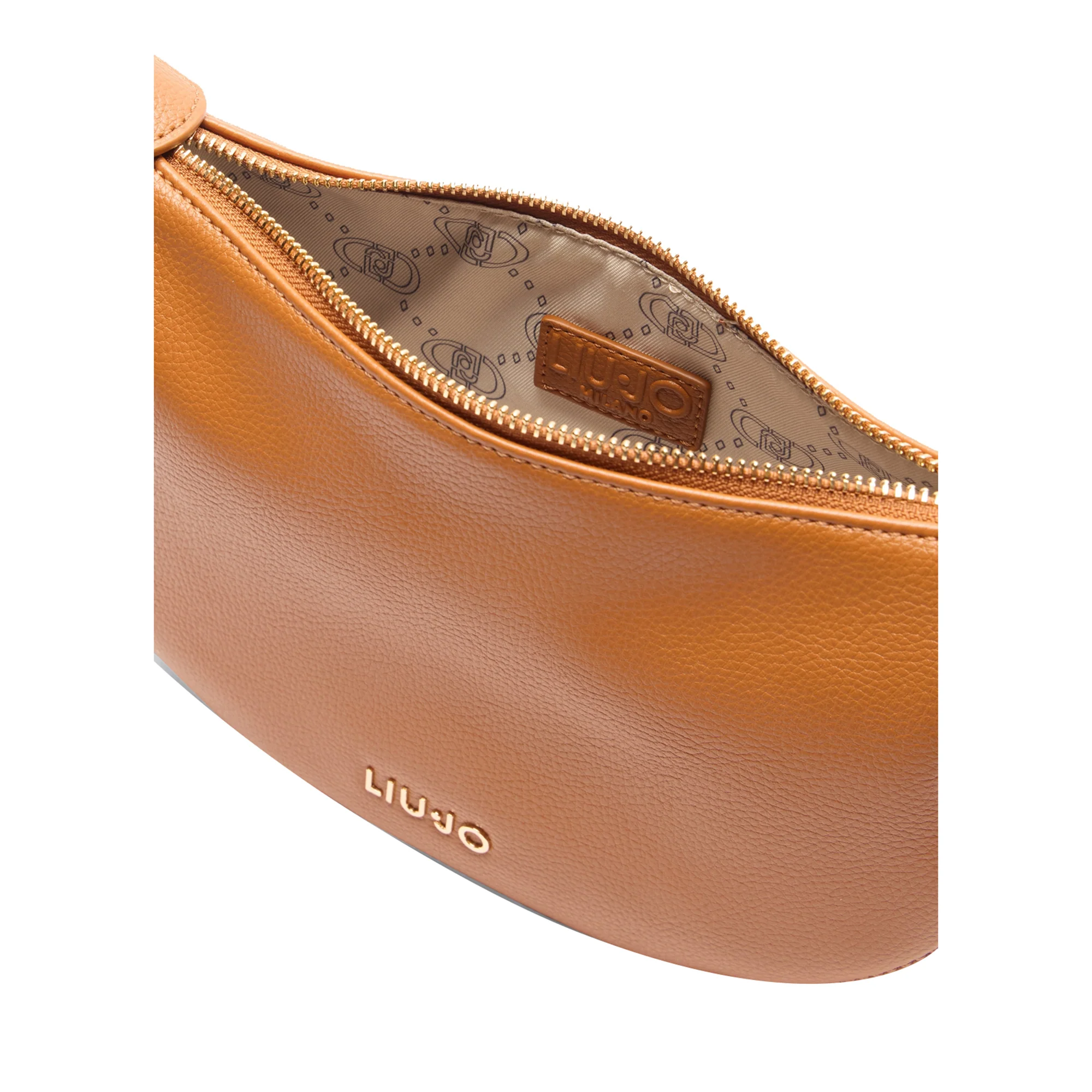 Borsa a spalla Donna a mezza luna marrone - Image 4
