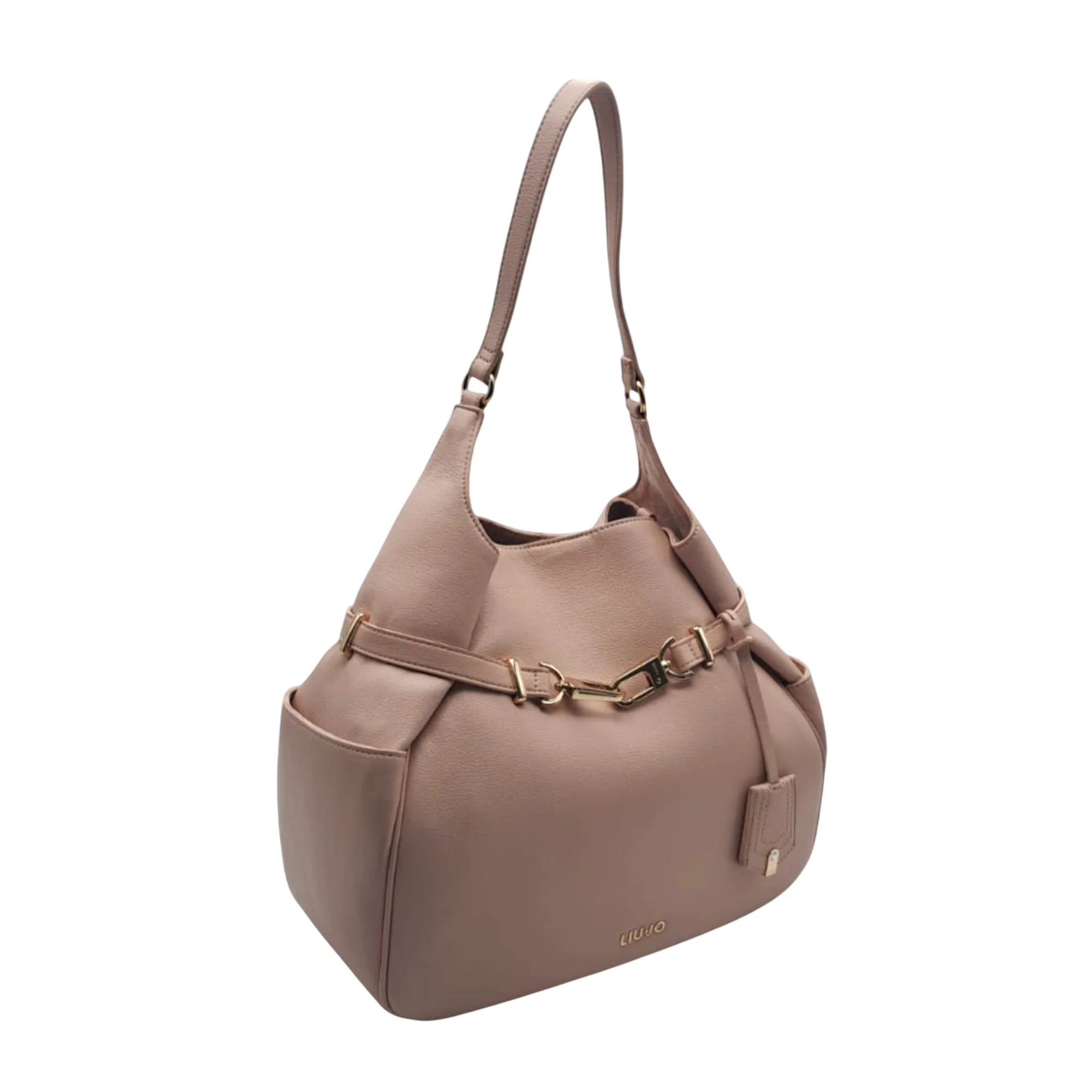 Borsa a spalla hobo media beige - Image 2