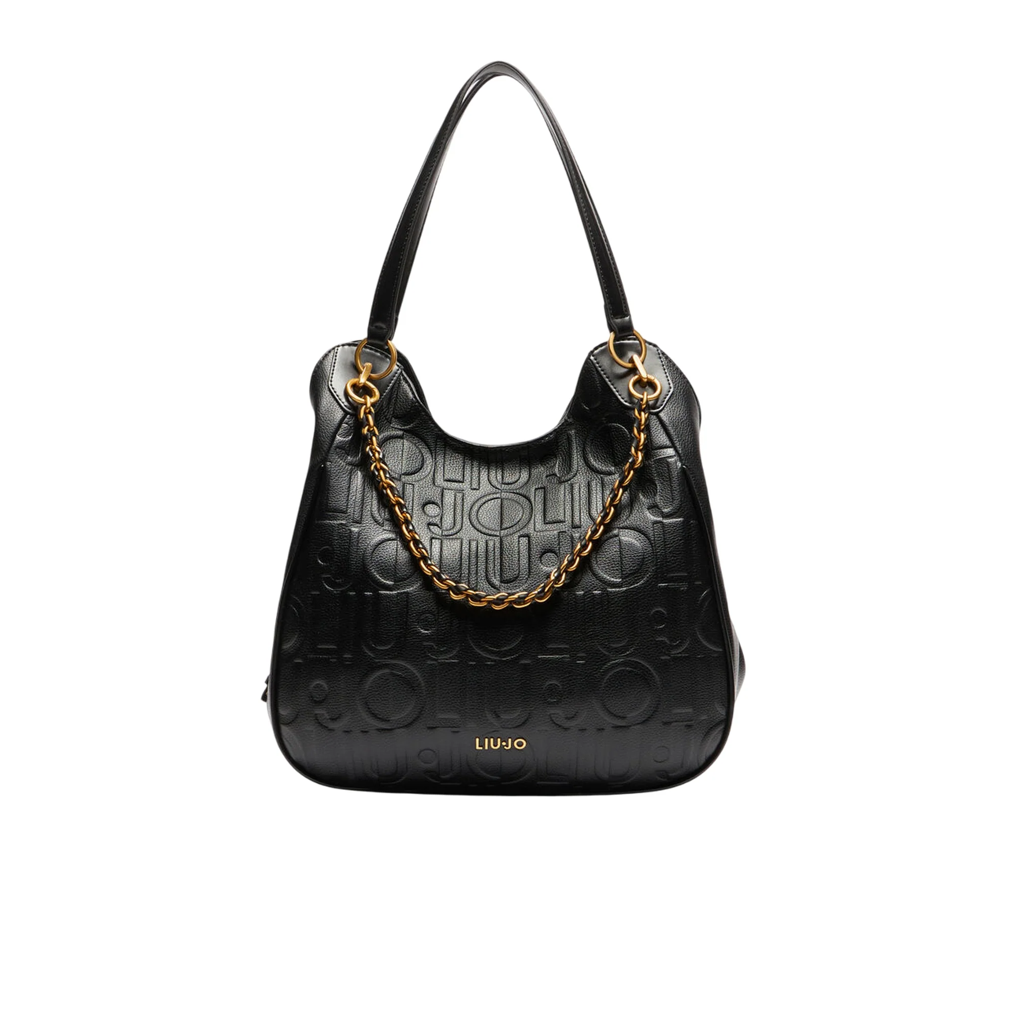 Borsa grande nera da donna con catena gioiello