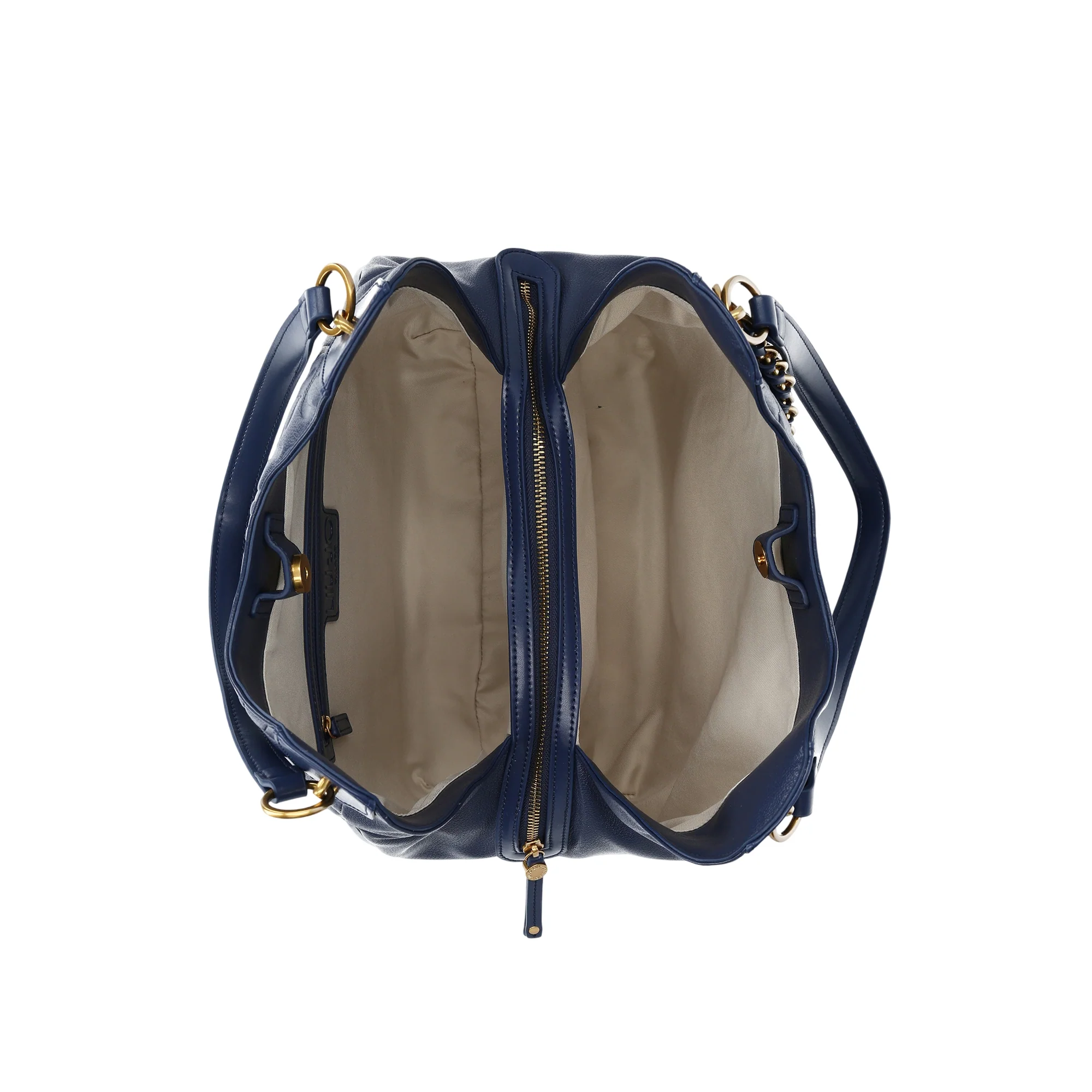 Borsa grande blu da donna con catena gioiello - Image 3