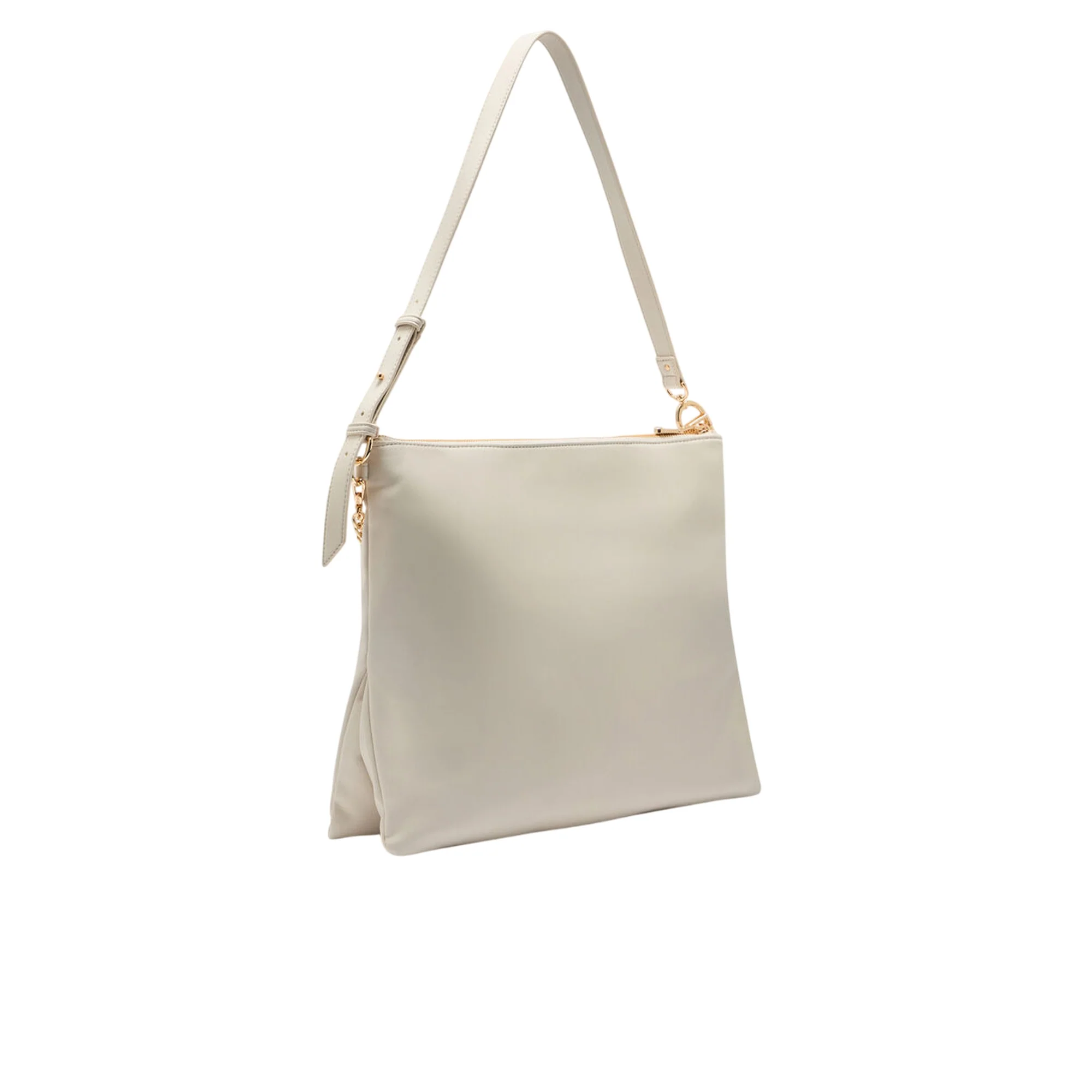 Borsa Hobo Media da Donna con manico regolabile Bianco - Image 2