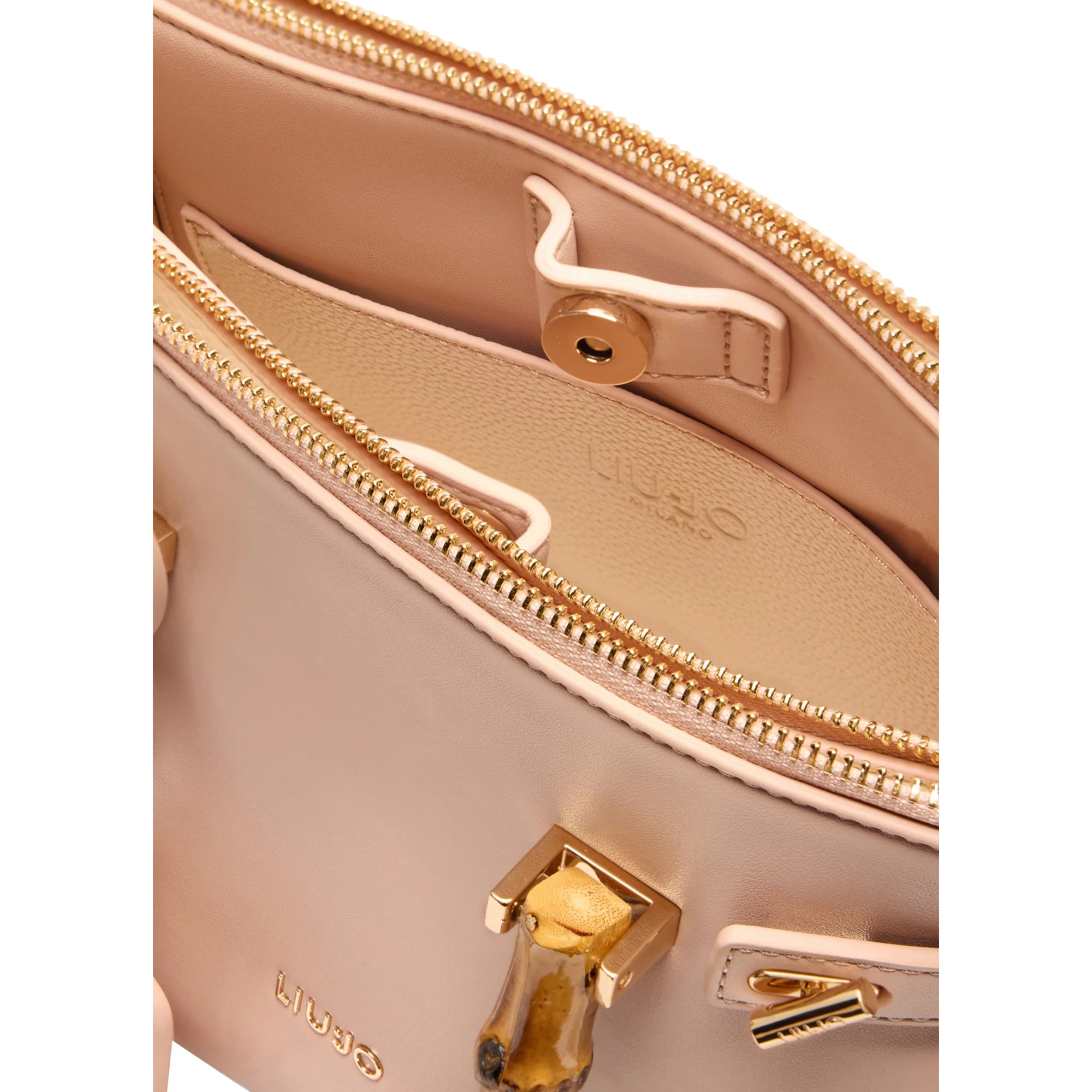 Borsa a mano Donna con manici bambù Rosa - Image 3