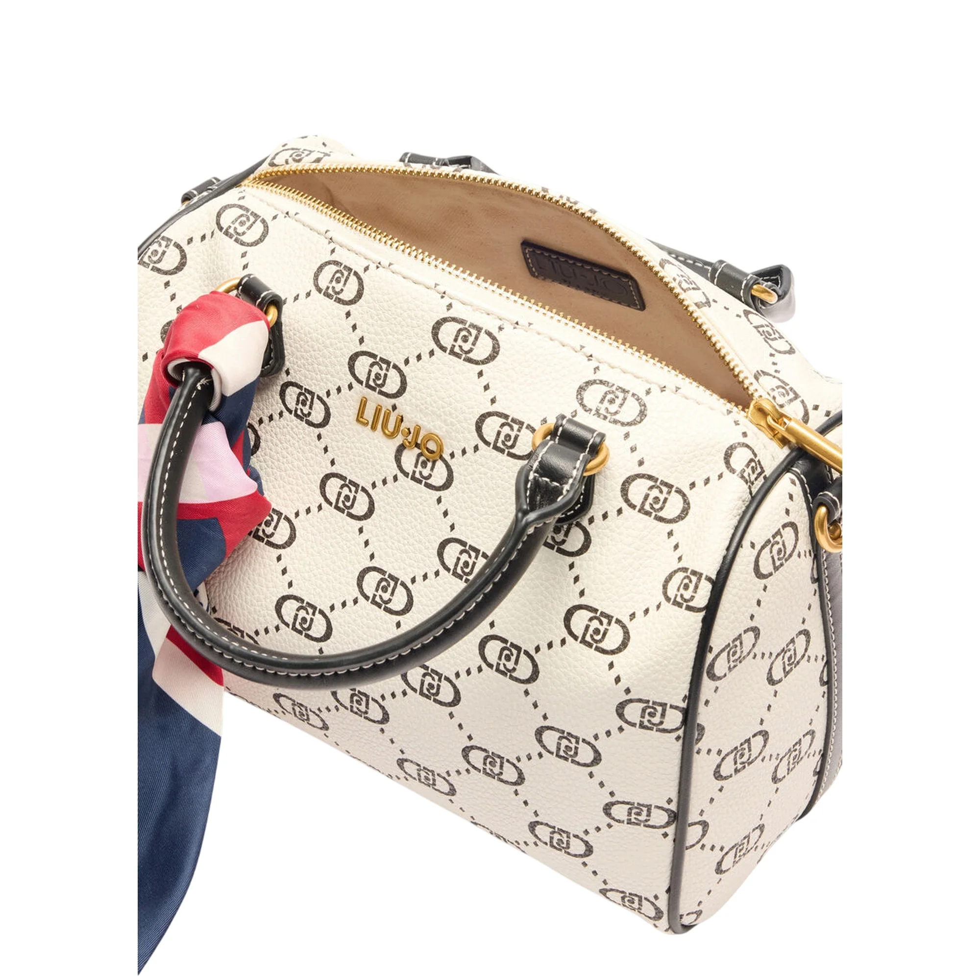 Borsa da Donna a bauletto bianco con foulard - Image 3