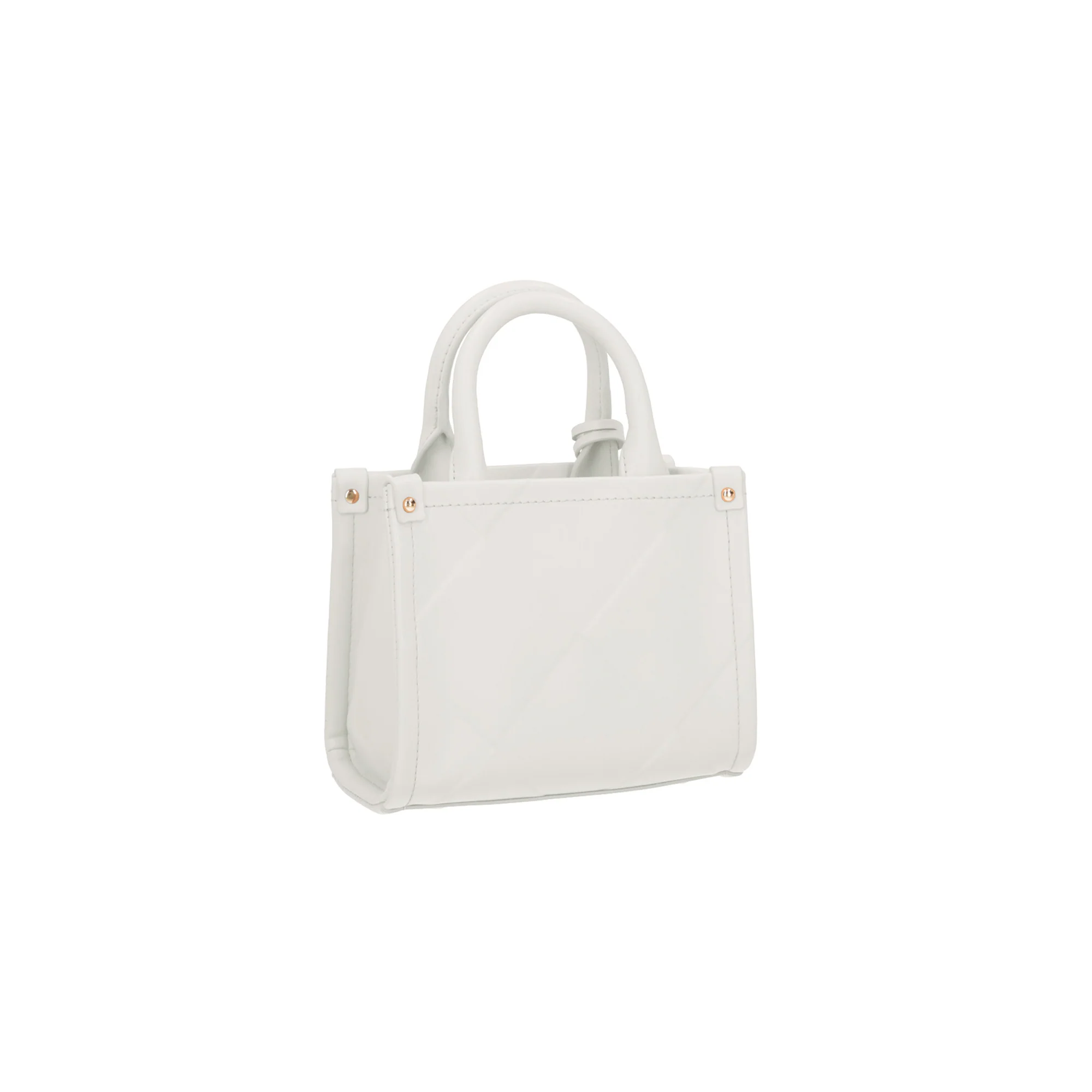 Mini Borsa donna con rombi a rilievo Bianco - Image 2