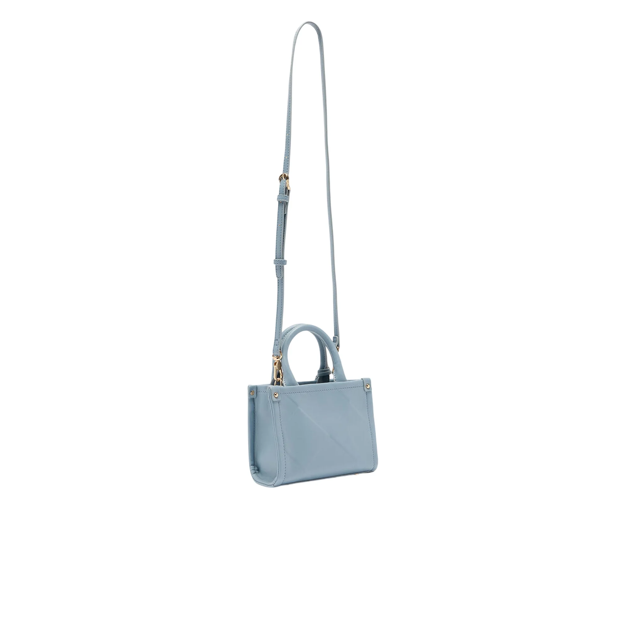 Mini Borsa donna con rombi a rilievo Celeste - Image 2