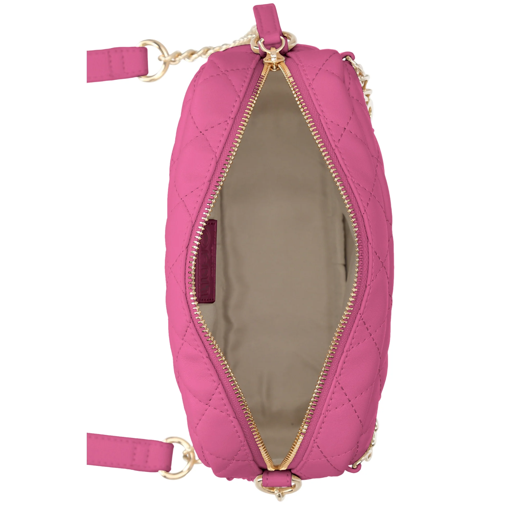 Borsa a tracolla da donna in rosa matelassé - Image 3
