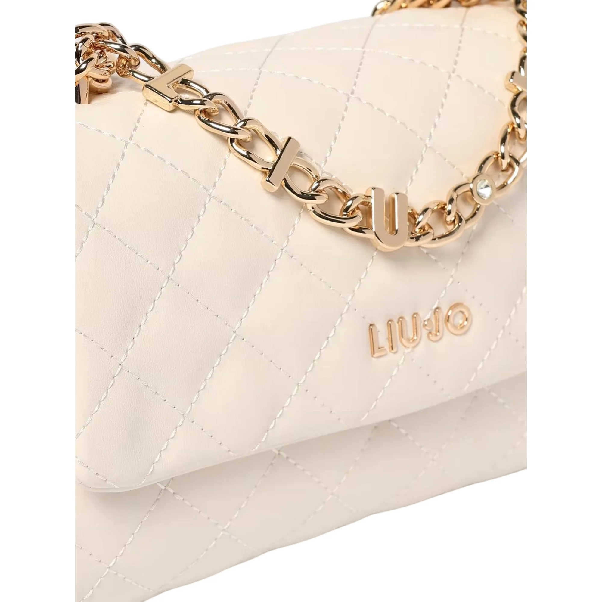 Borsa a tracolla da donna matelassé bianco - Image 3
