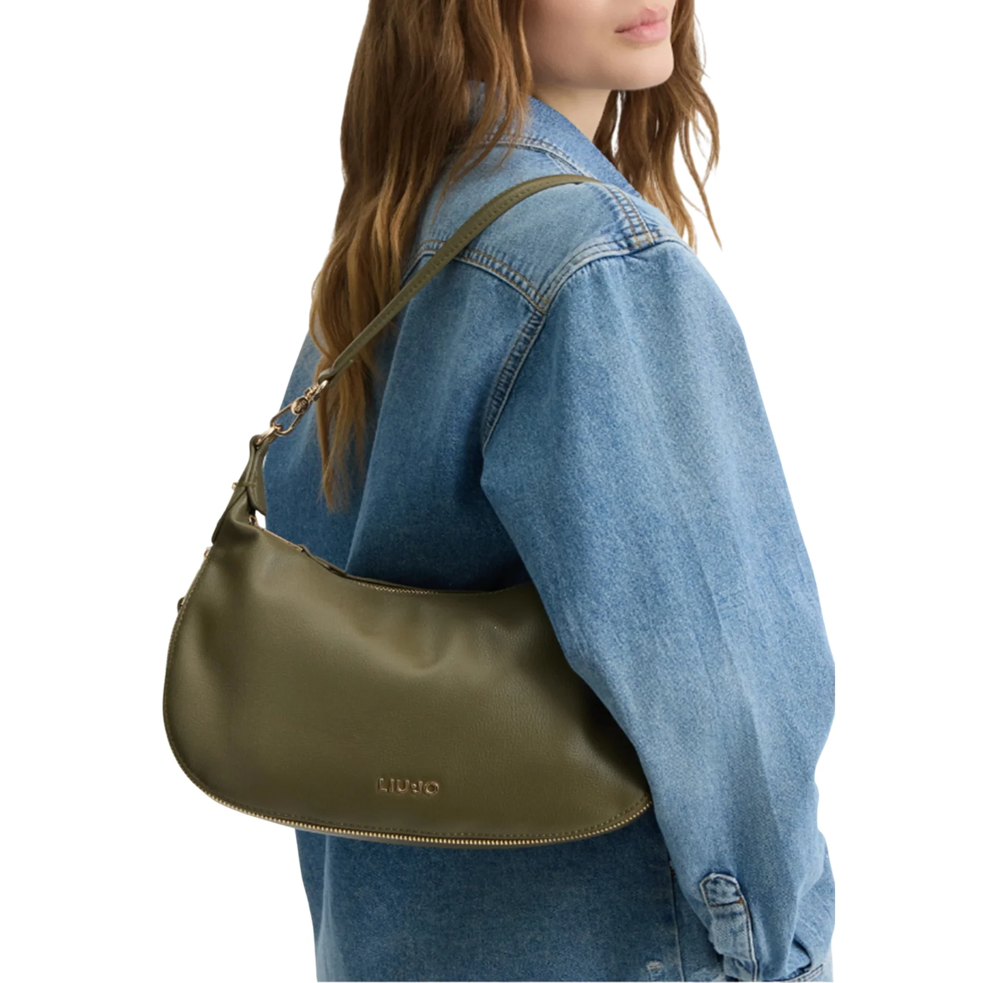 Borsa a spalla Donna con tracolla Verde militare - Image 3