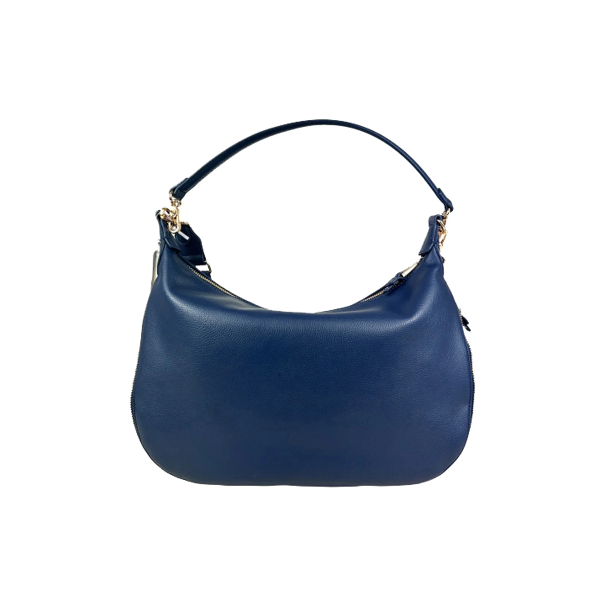 Borsa a spalla in poliuretano bottalato Blu - Image 2