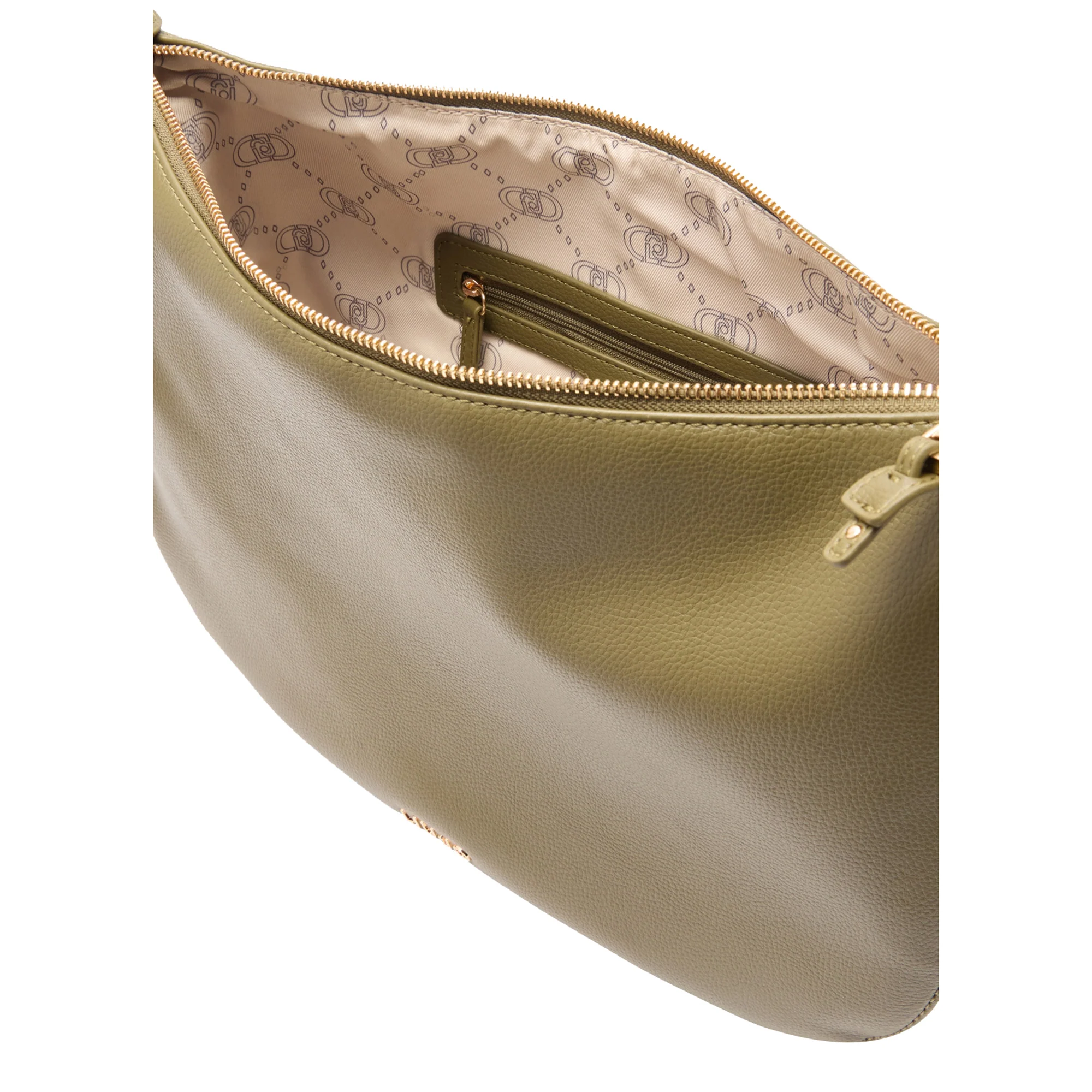 Borsa a spalla in poliuretano bottalato Verde militare - Image 4