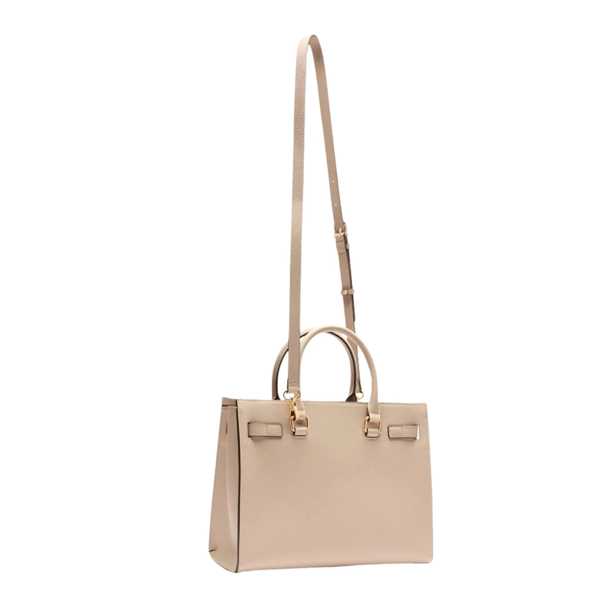 Borsa Shopping tinta unita beige - Image 3