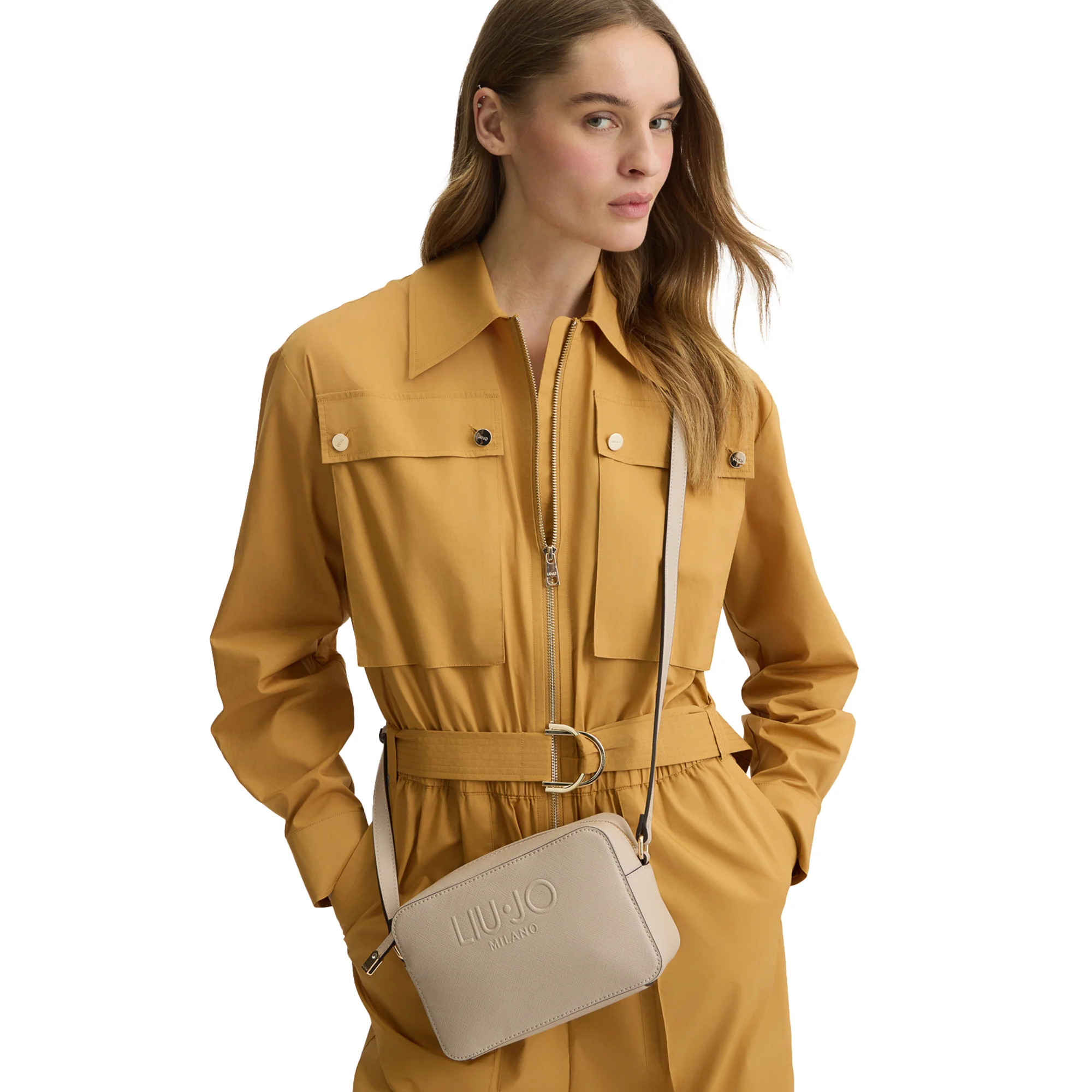 Borsa a tracolla Donna in ecopelle beige chiaro - Image 4