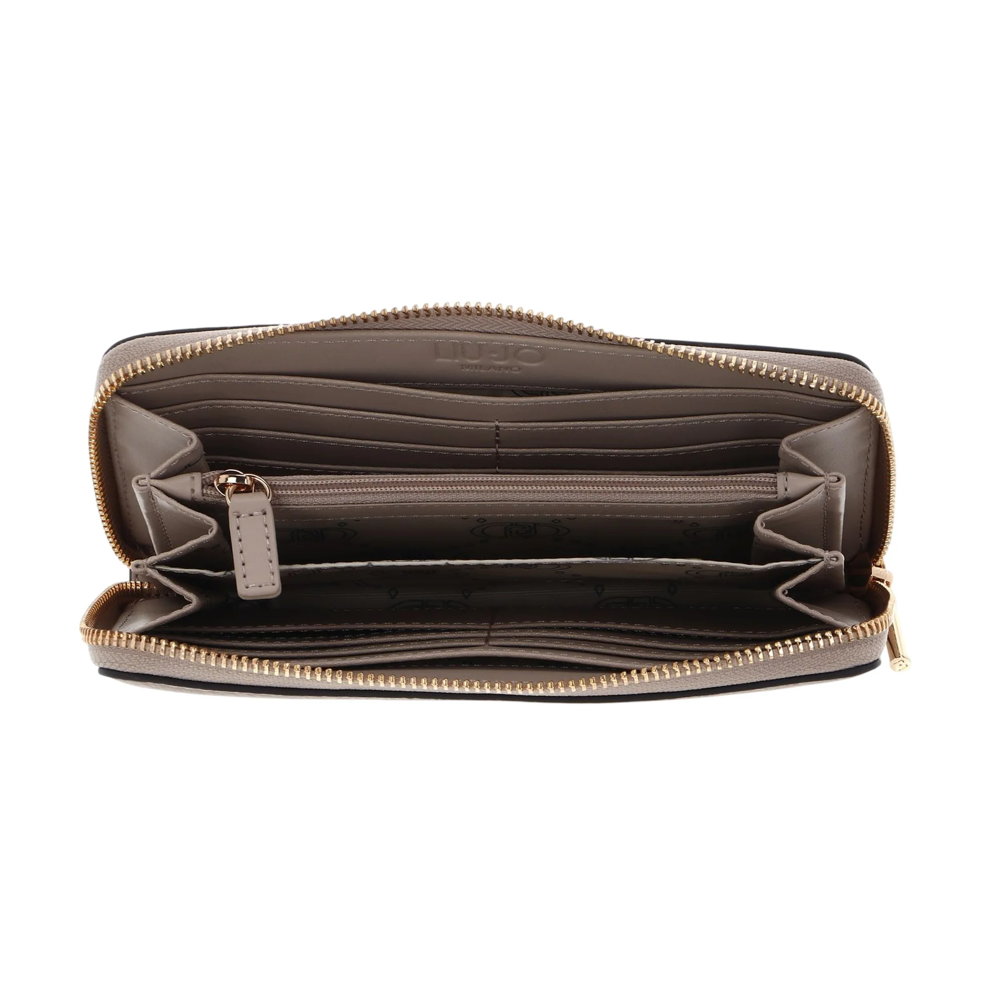 Portafoglio Donna zip around grande Beige - Image 2