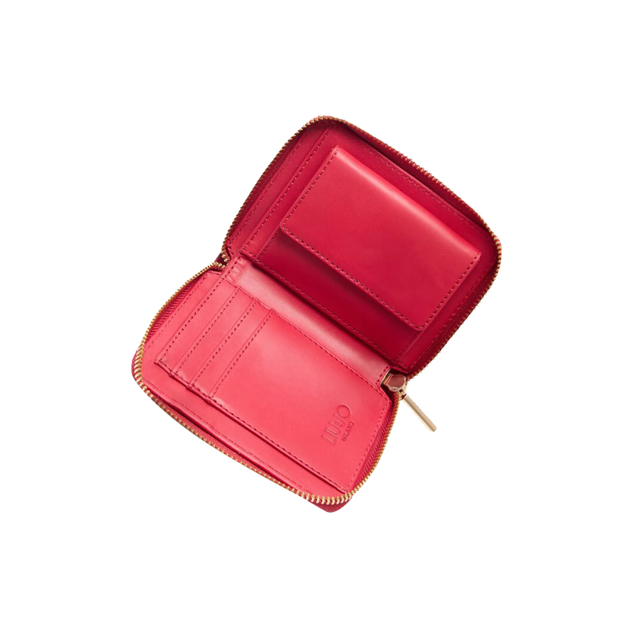 Portafoglio piccolo Donna Rosso bottalato - Image 3