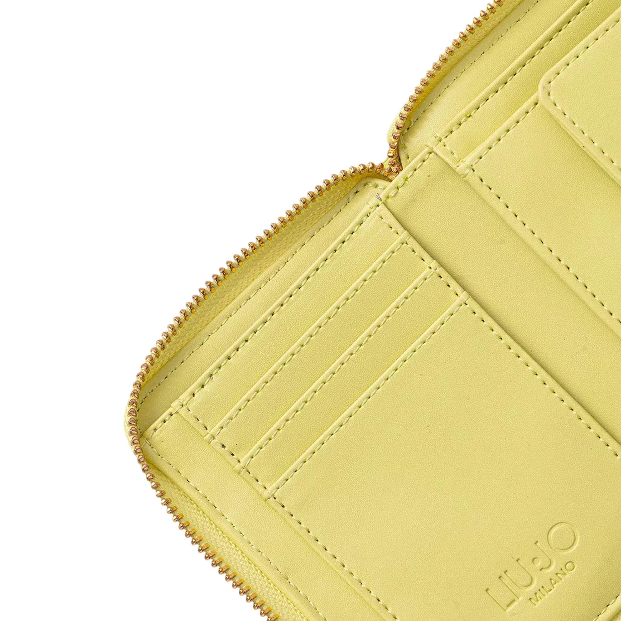 Portafoglio Piccolo Donna con zip Giallo - Image 3