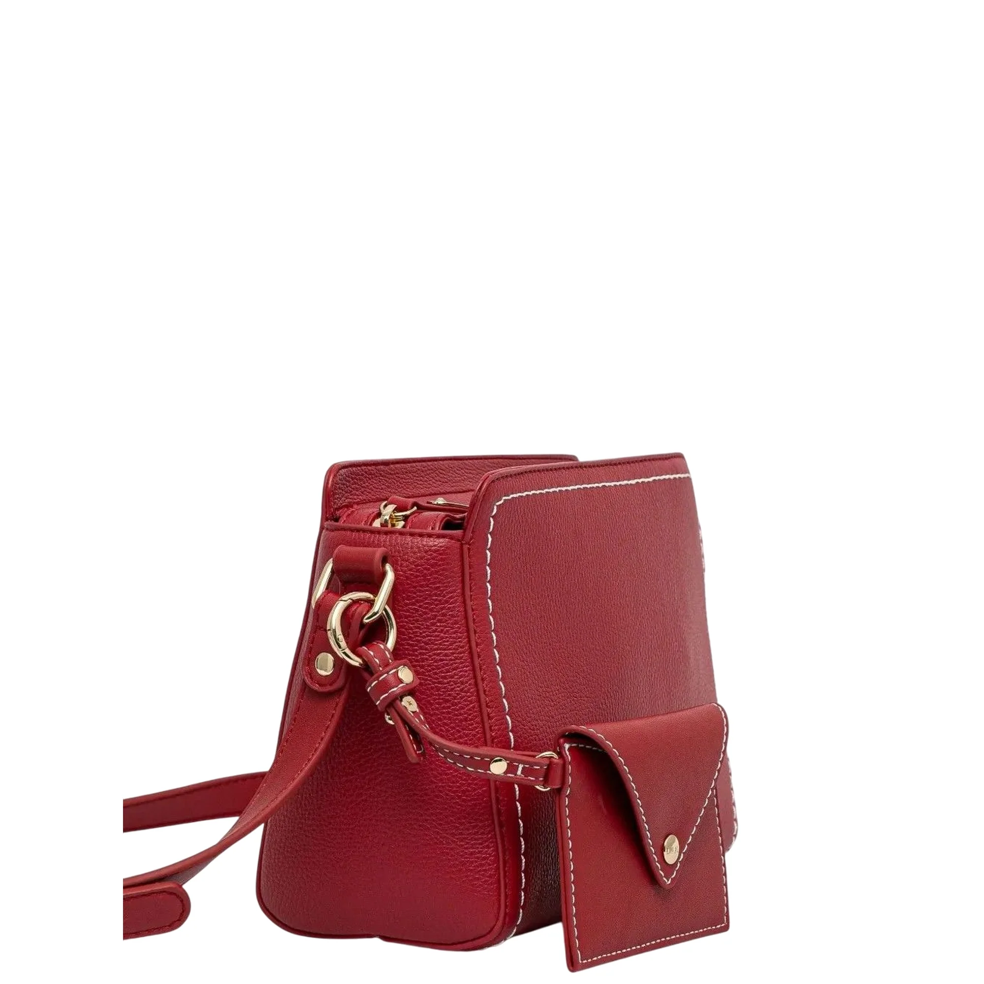 Borsa a tracolla Donna con portamonete Rosso - Image 2