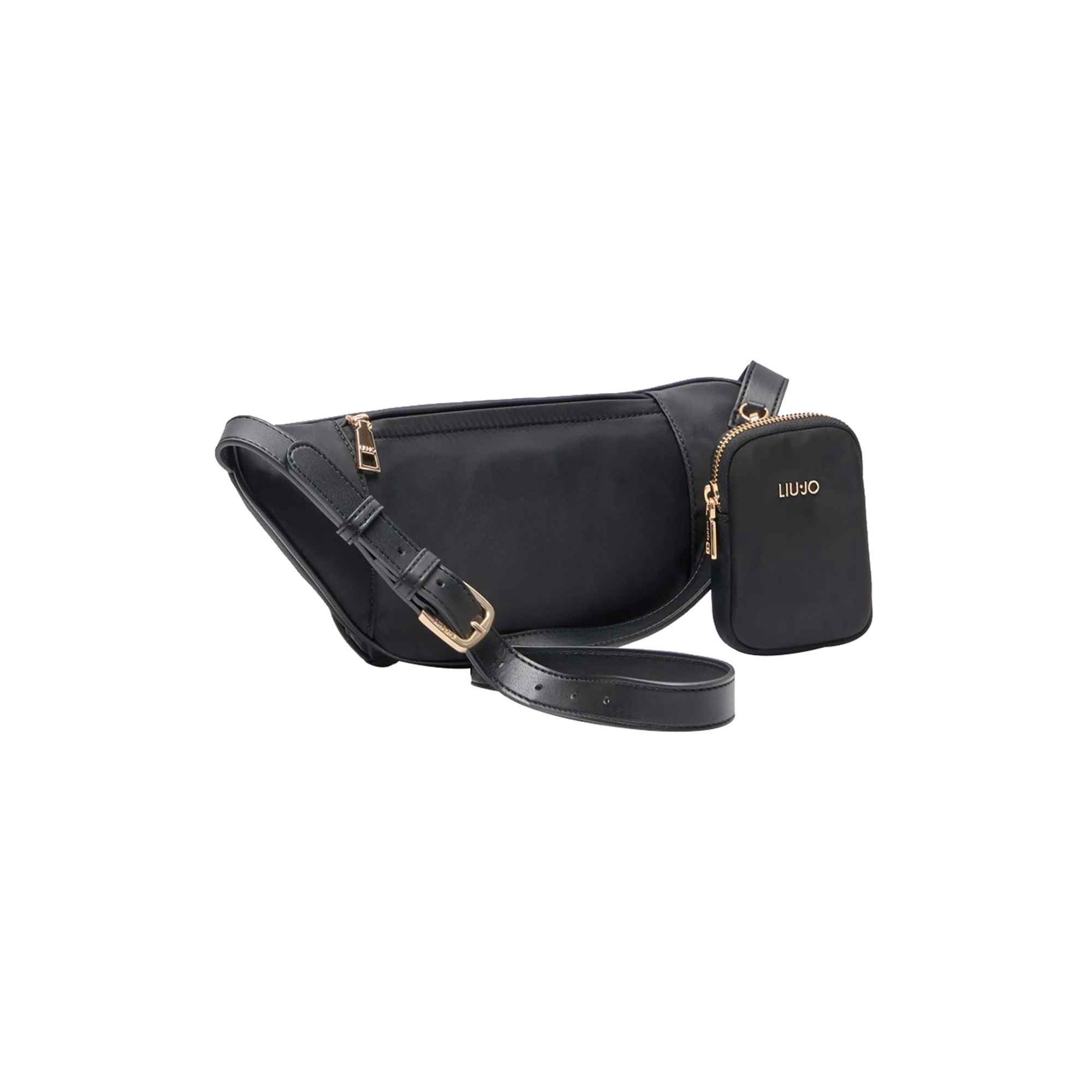 Marsupio Donna in nylon nero con charm - Image 2