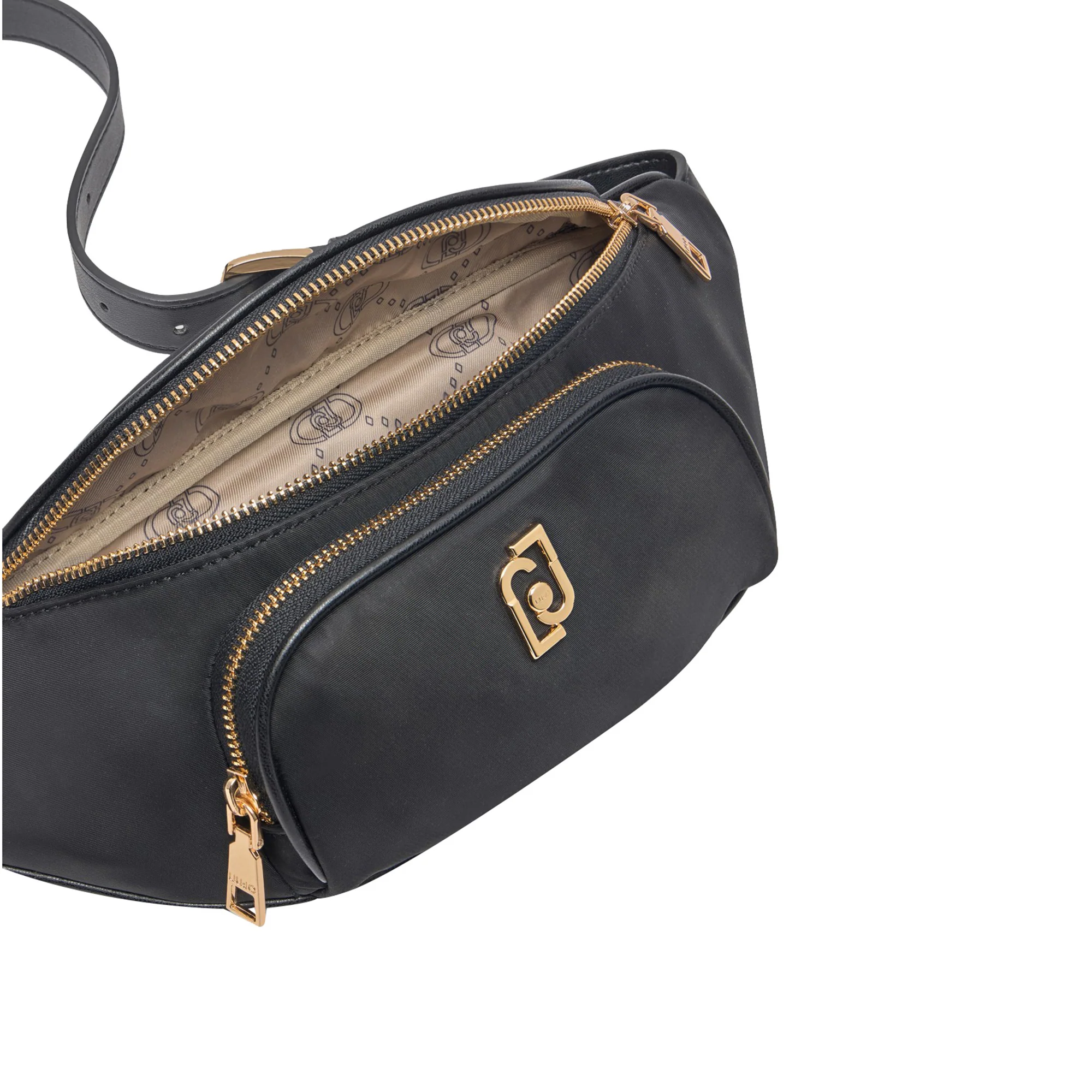 Marsupio Donna in nylon nero con charm - Image 3