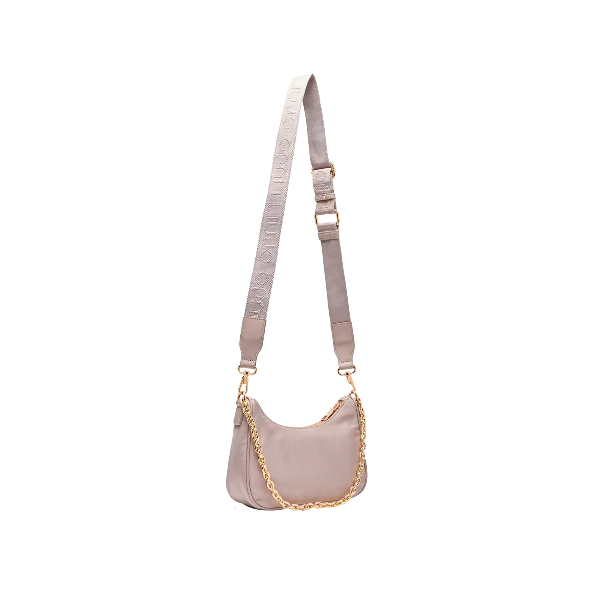 Borsa Donna a spalla con borsello Grigio - Image 2