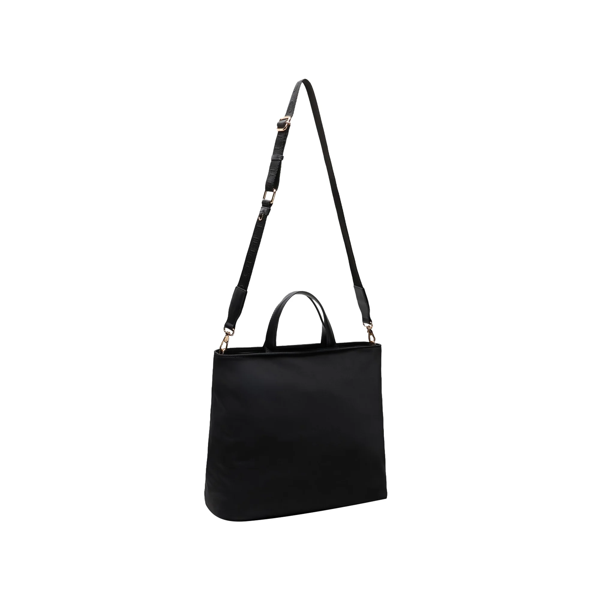 Borsa Donna a mano in nylon con catena Nero - Image 2