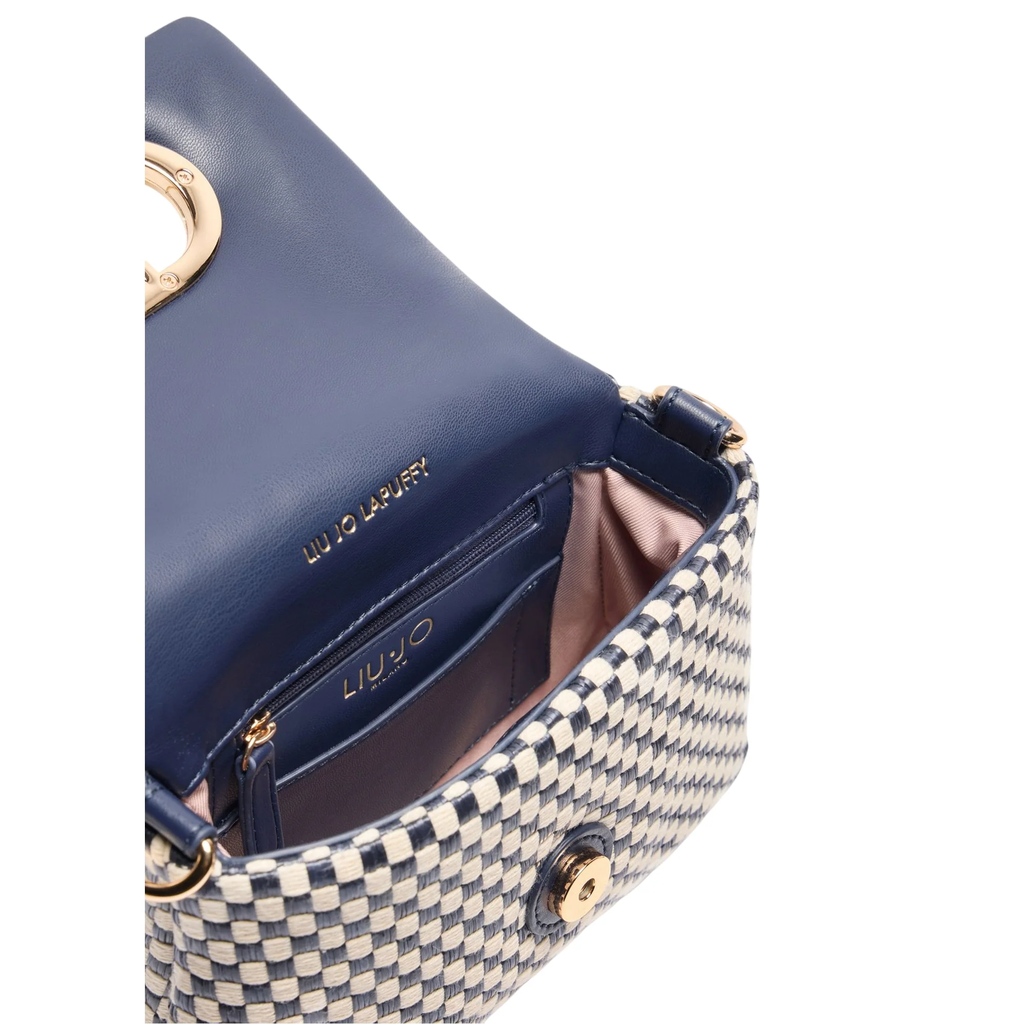 Borsa piccola a spalla LaPuffy in vichy - Image 3