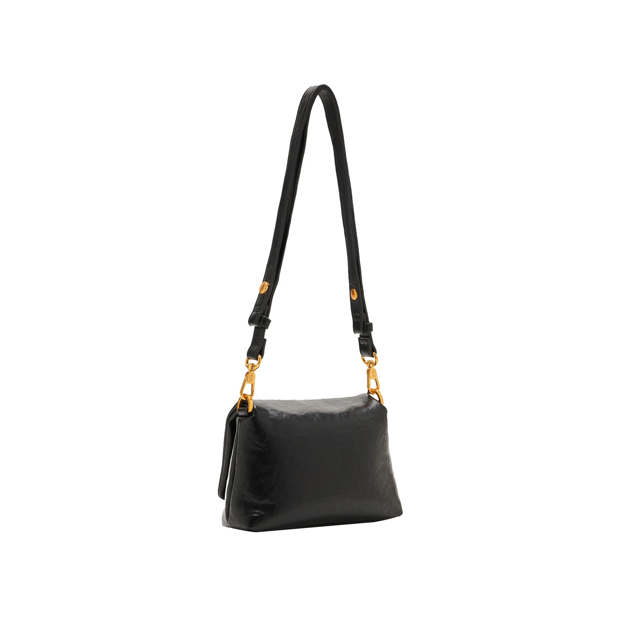 Borsa a spalla piccola LaPuffy tinta unita nera - Image 2