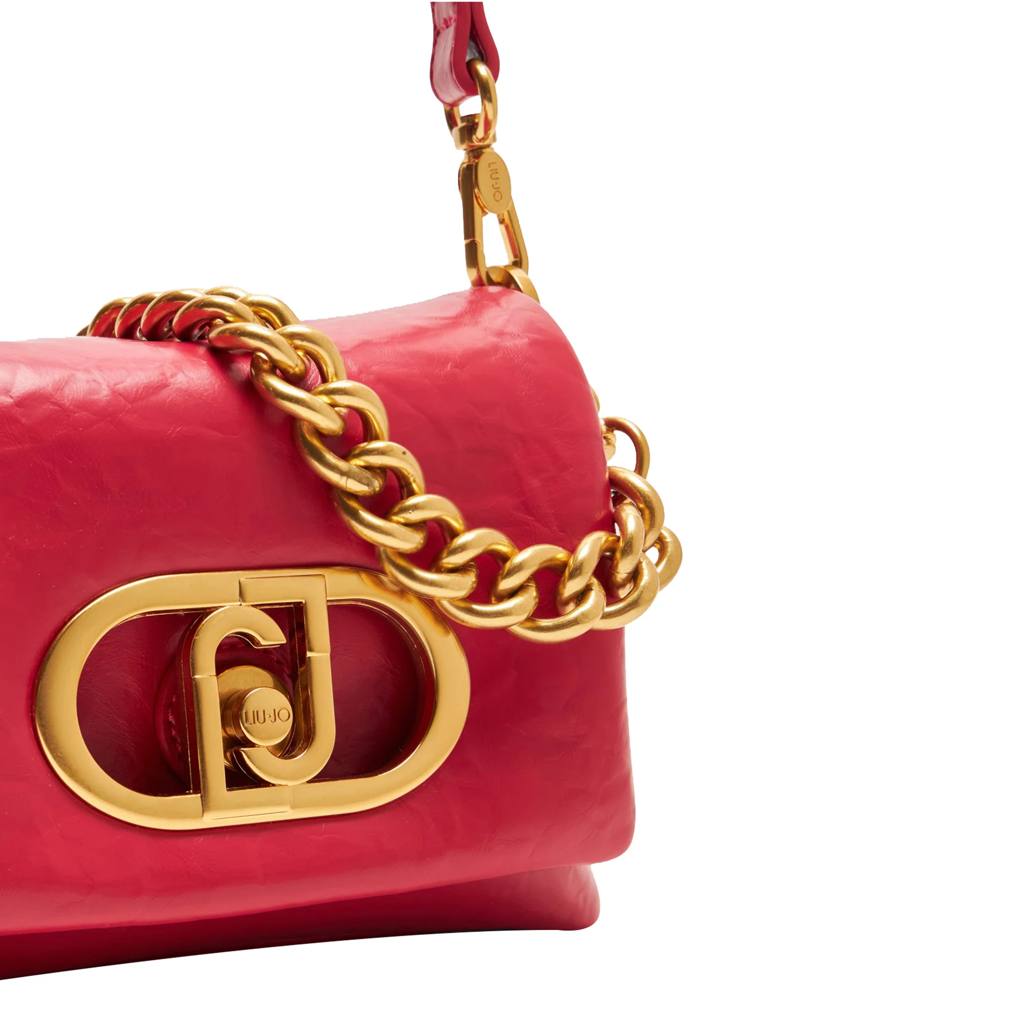 Borsa a spalla piccola LaPuffy tinta unita rossa - Image 3