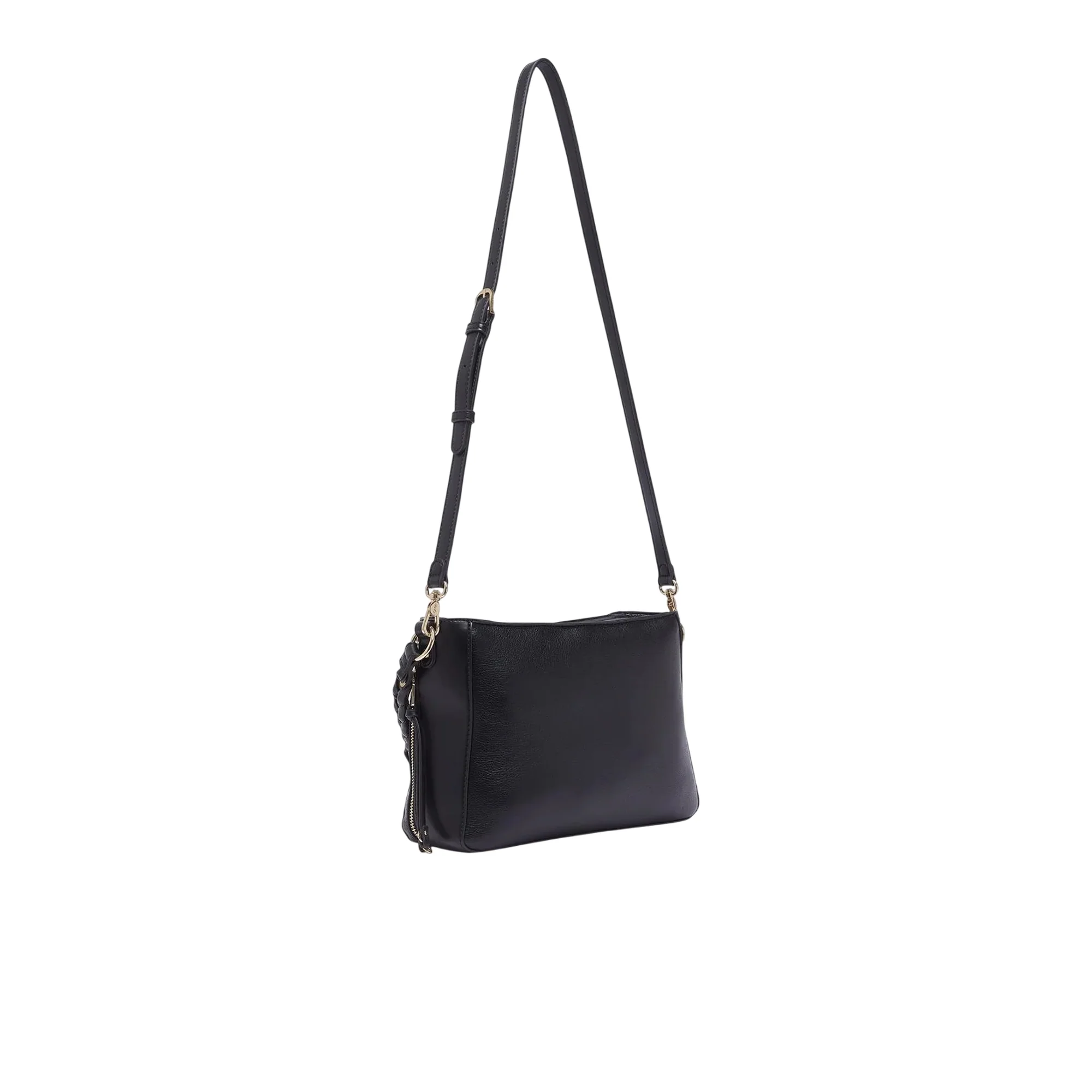 Borsa nera in ecopelle monospalla - Image 3