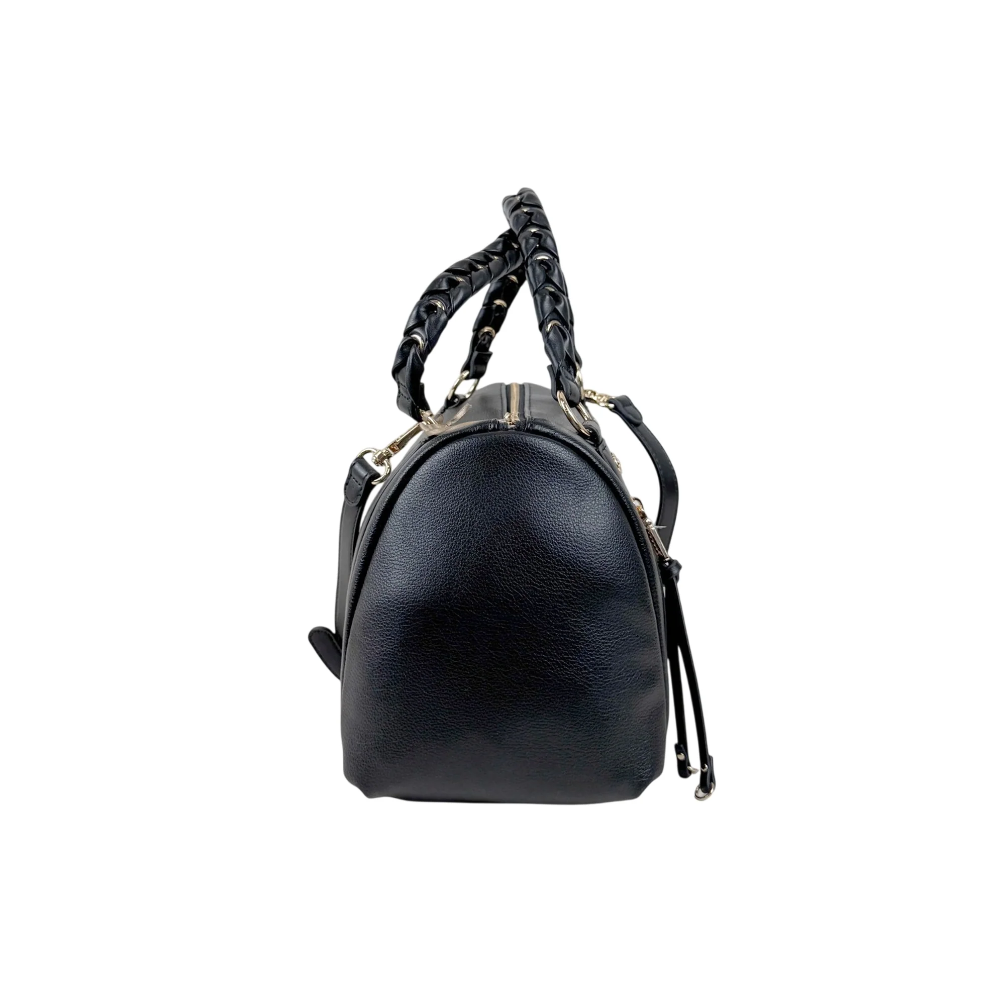 Borsa a bauletto nero con tasche frontali - Image 3