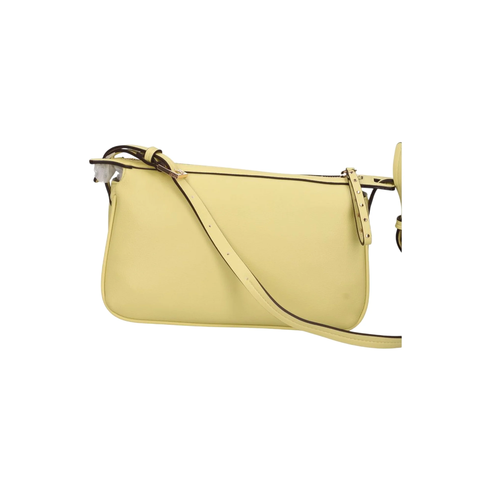 Borsa gialla in ecopelle con tracolla - Image 3