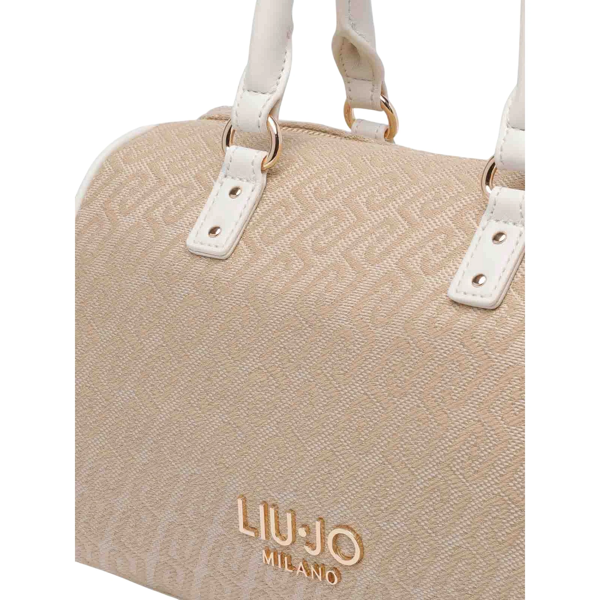 Borsa a mano beige con tracolla - Image 4